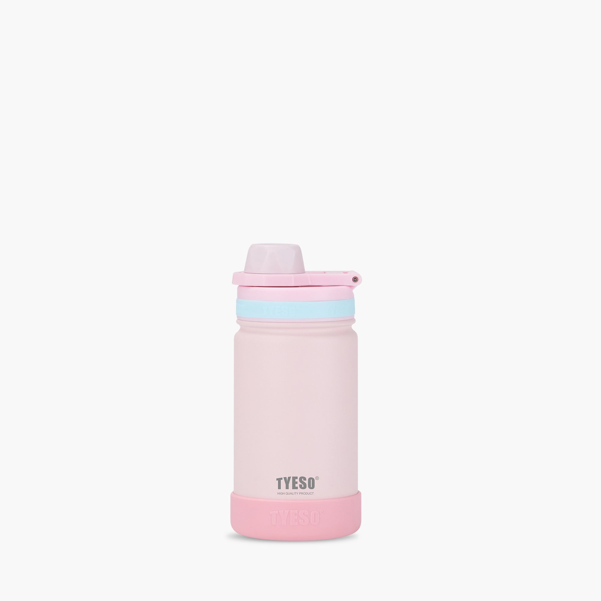TYESO Kids’ Sports Insulated Water Bottle with Silicone Base in Pink, 14 oz #color_pink