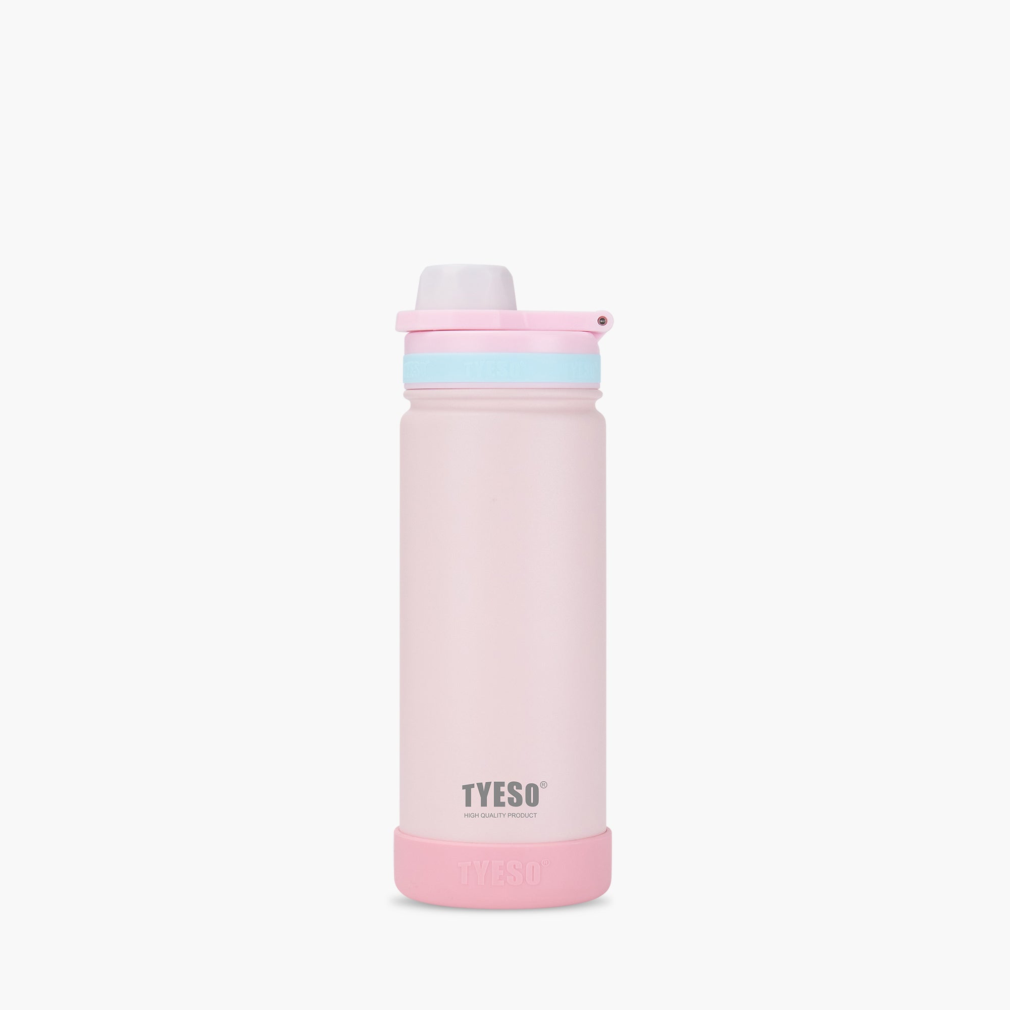 TYESO Kids’ Sports Insulated Water Bottle with Silicone Base in Pink, 20 oz #color_pink