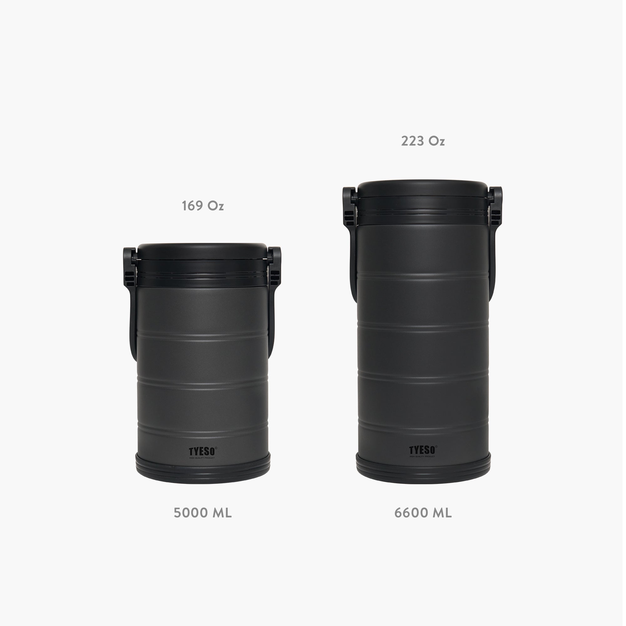 TYESO Large Capacity Vacuum Insulated Portable Cooler in Black #color_black