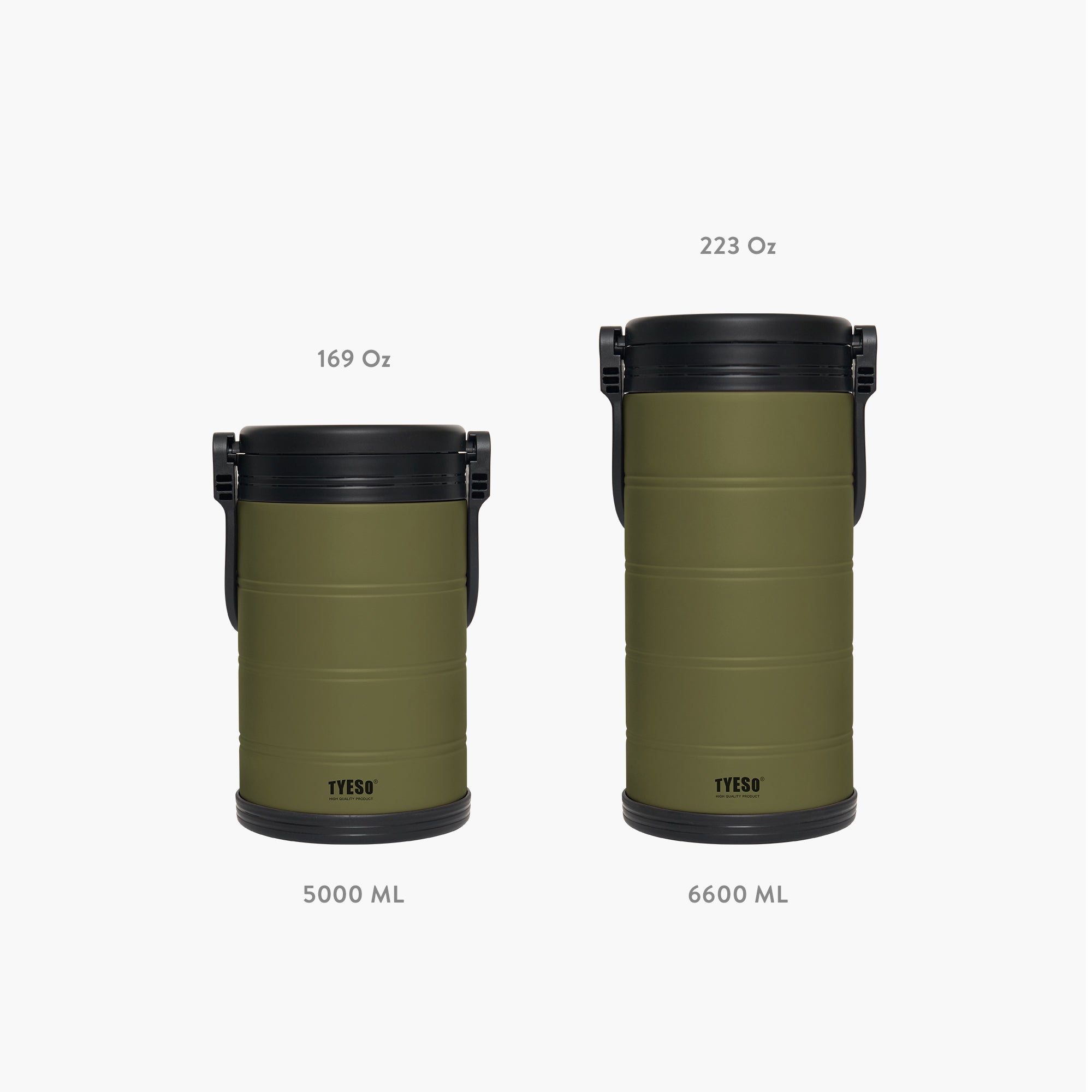 TYESO Large Capacity Vacuum Insulated Portable Cooler in Green #color_green