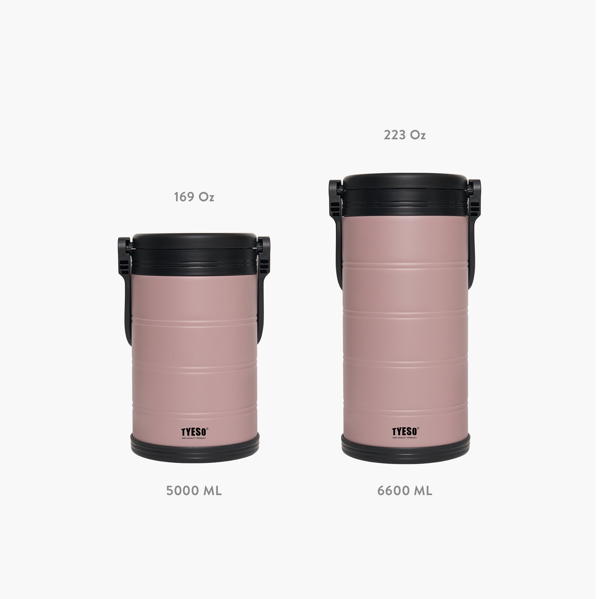 TYESO Large Capacity Vacuum Insulated Portable Cooler in Pink #color_pink