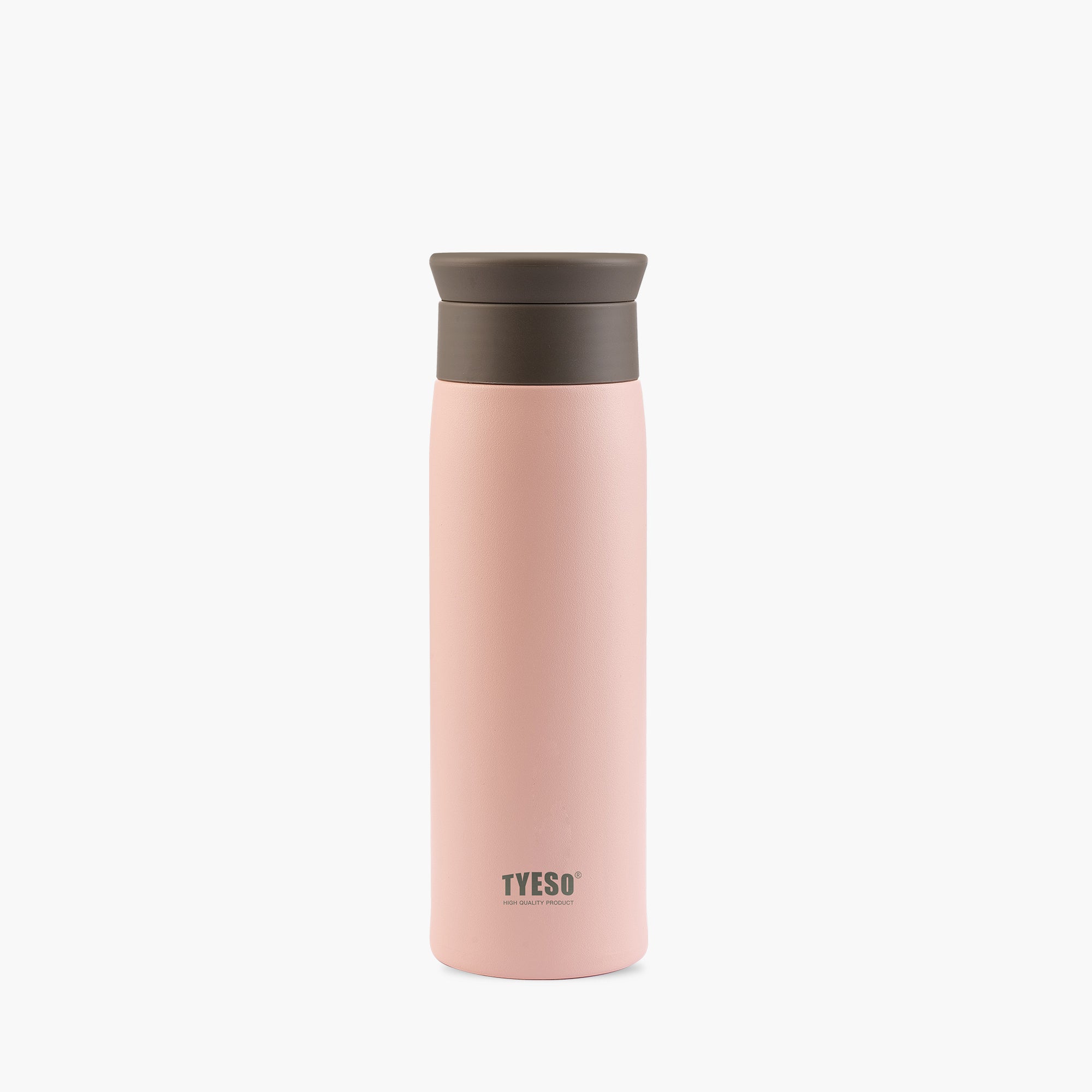 Front view of the pink 17 oz TYESO LYRA classic insulated water bottle #color_pink