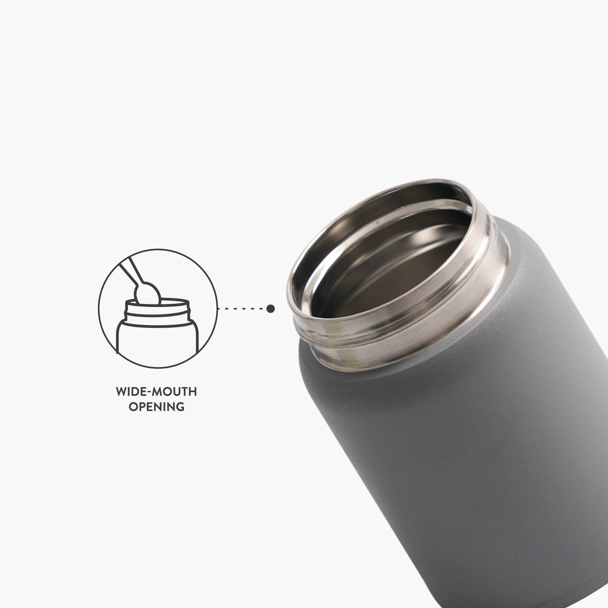TYESO MELLOW Insulated Food Jar in Gray #color_gray
