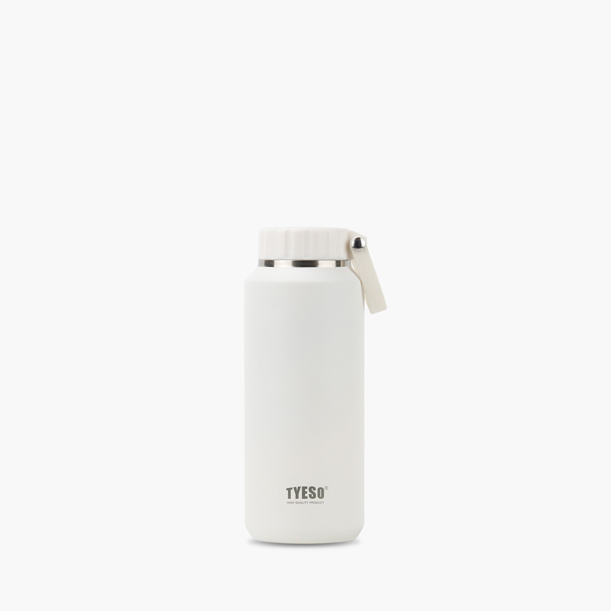 Front view of the white 17 oz TYESO MESA insulated sports water bottle #color_white