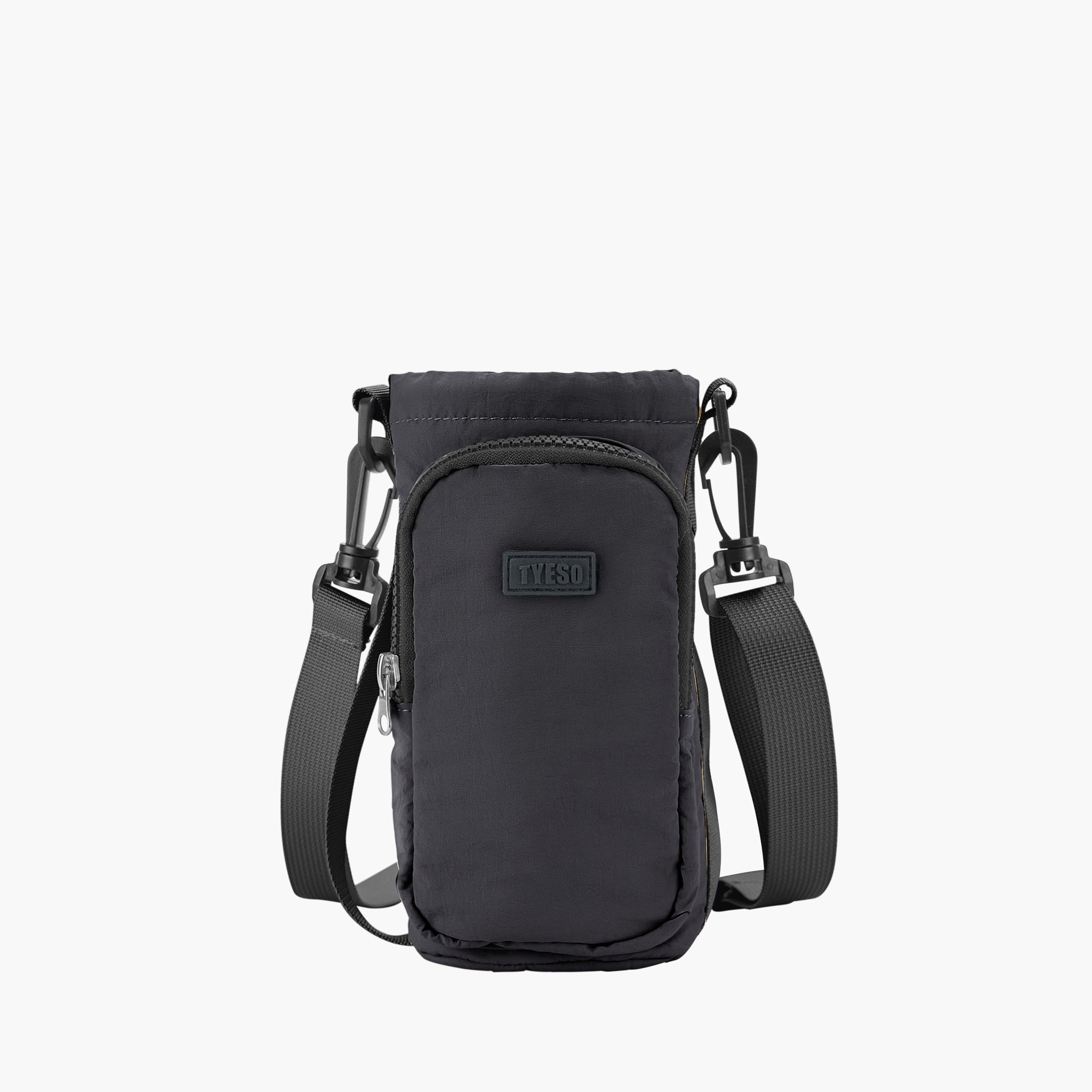 TYESO Multi-Use Bottle Pouch in Black – dimensions #color_black