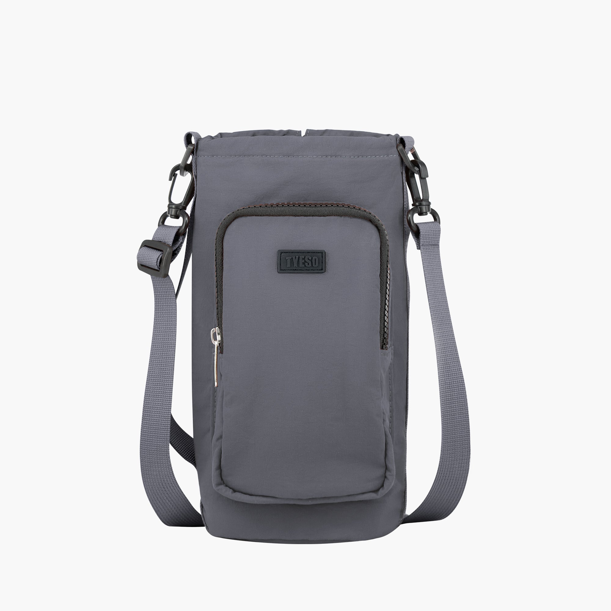 TYESO Multi-Use Bottle Pouch in Gray – dimensions #color_gray