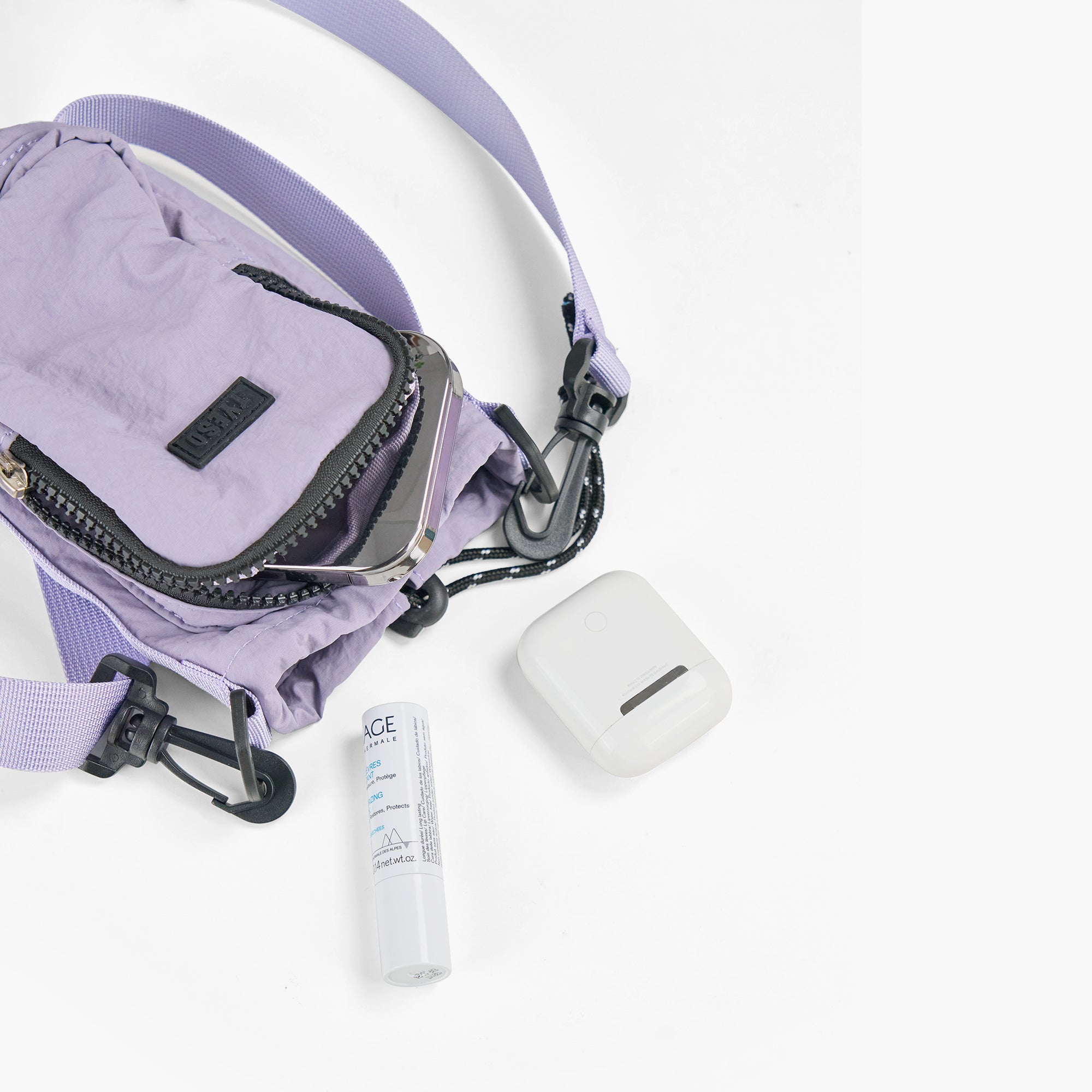 TYESO Multi-Use Bottle Pouch in Purple – dimensions #color_purple