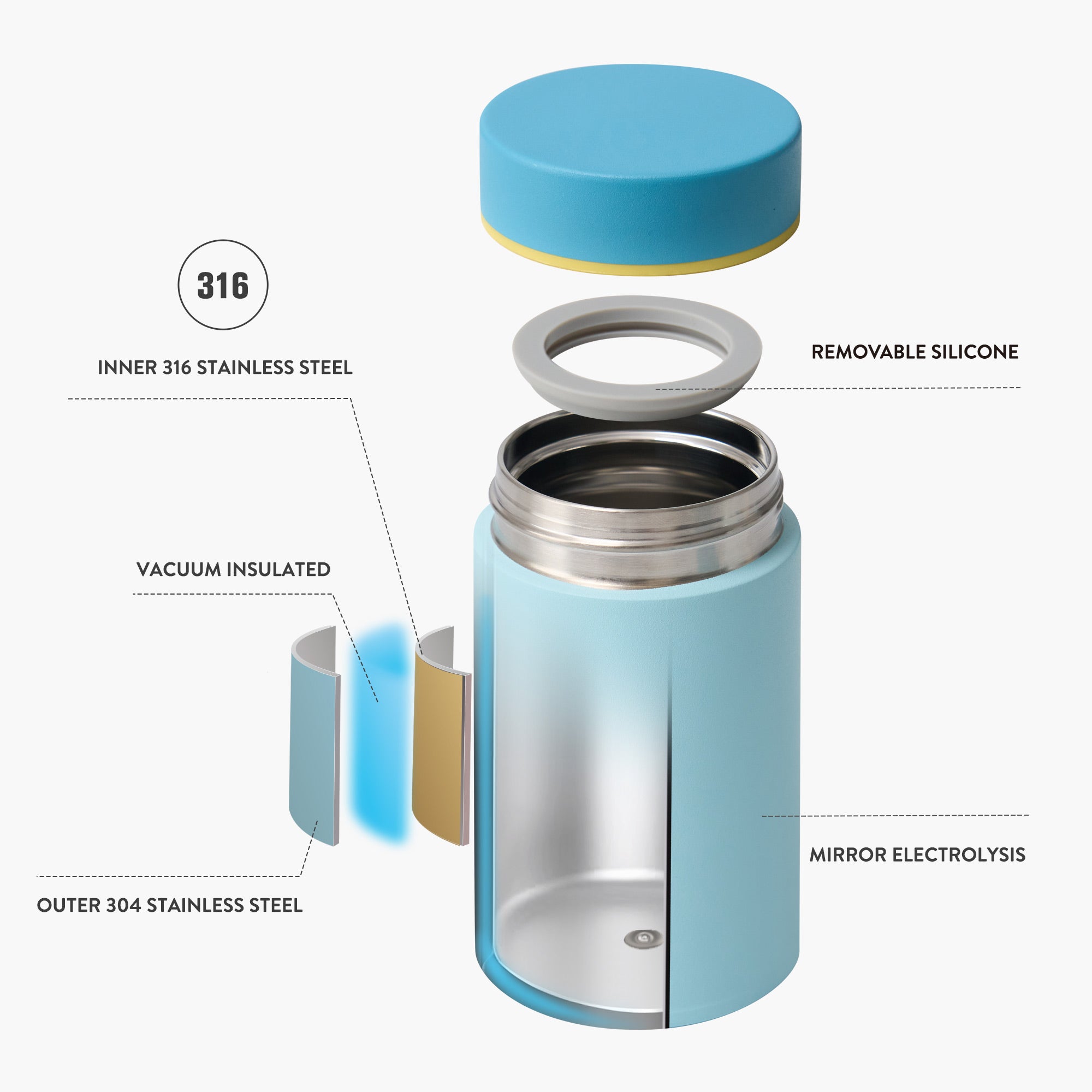 TYESO PETAL Insulated Food Jar in Blue #color_blue
