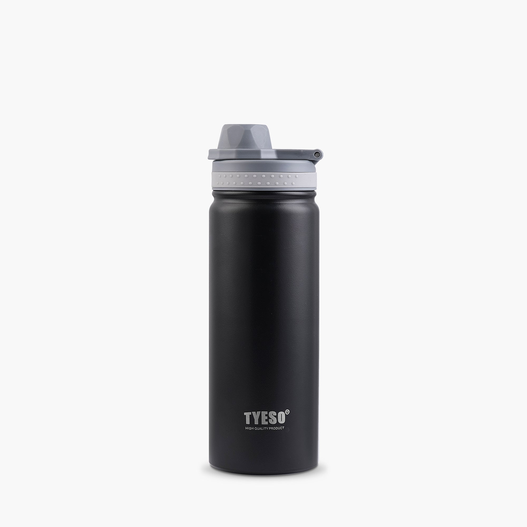 TYESO REVIVE Sports Bottle with Foldable Handle in Black, 20 oz – carry handle detail #color_black
