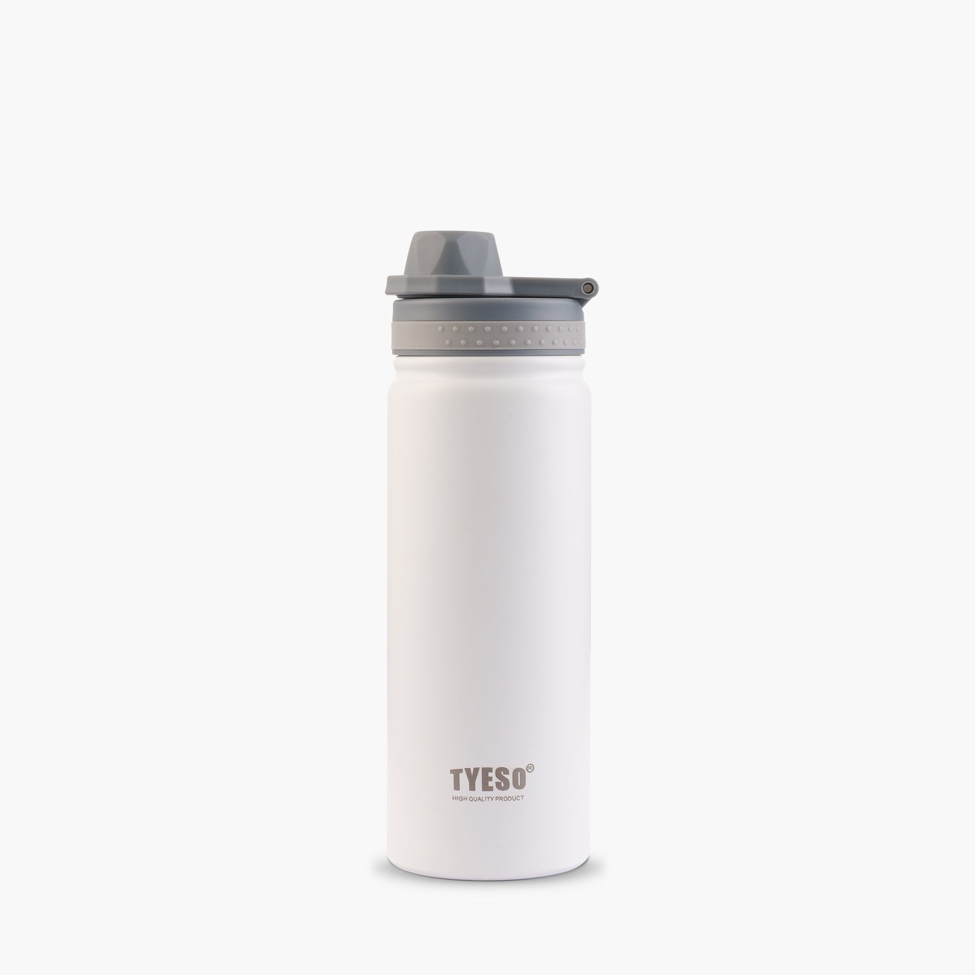 TYESO REVIVE Sports Bottle with Foldable Handle in White, 20 oz – carry handle detail #color_white