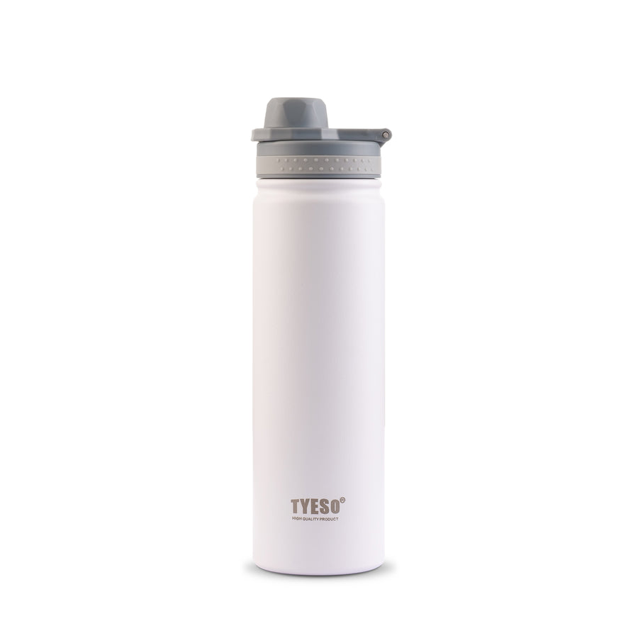 TYESO REVIVE Sports Bottle with Foldable Handle in White, 25 oz – carry handle detail #color_white