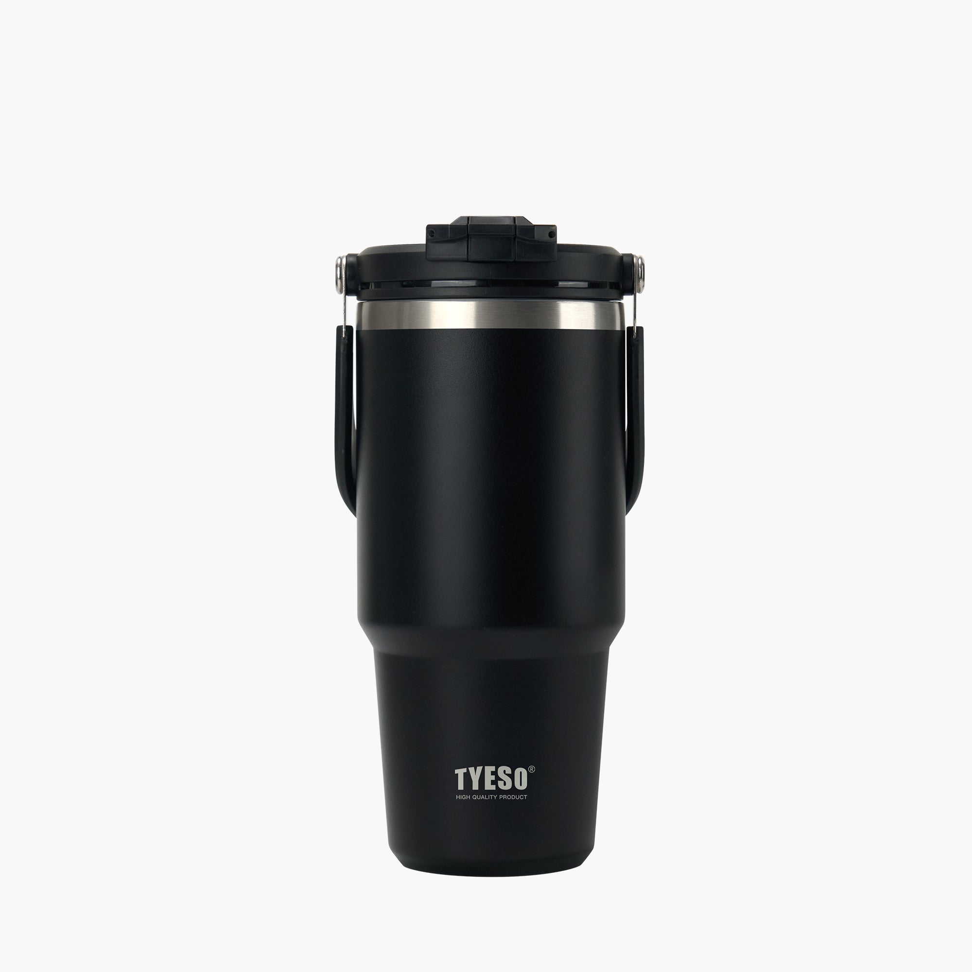 TYESO ROAM 2.0 Straw Tumbler in Black, 35 oz – lid detail #color_black