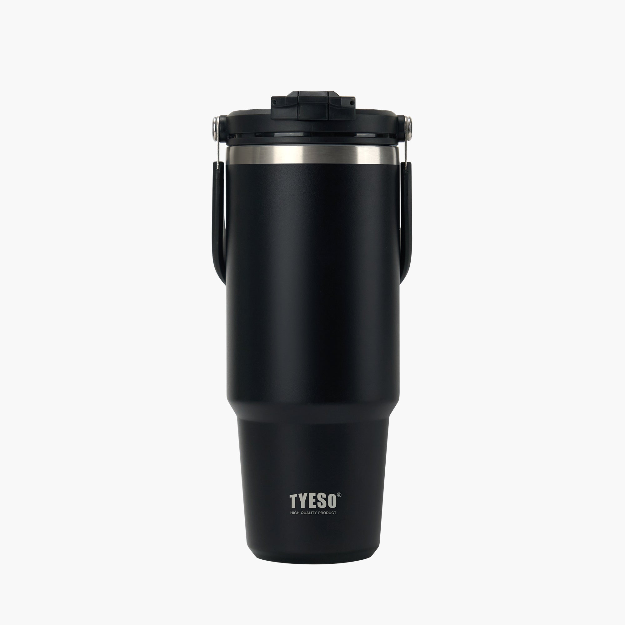 TYESO ROAM 2.0 Straw Tumbler in Black, 40 oz – lid detail #color_black