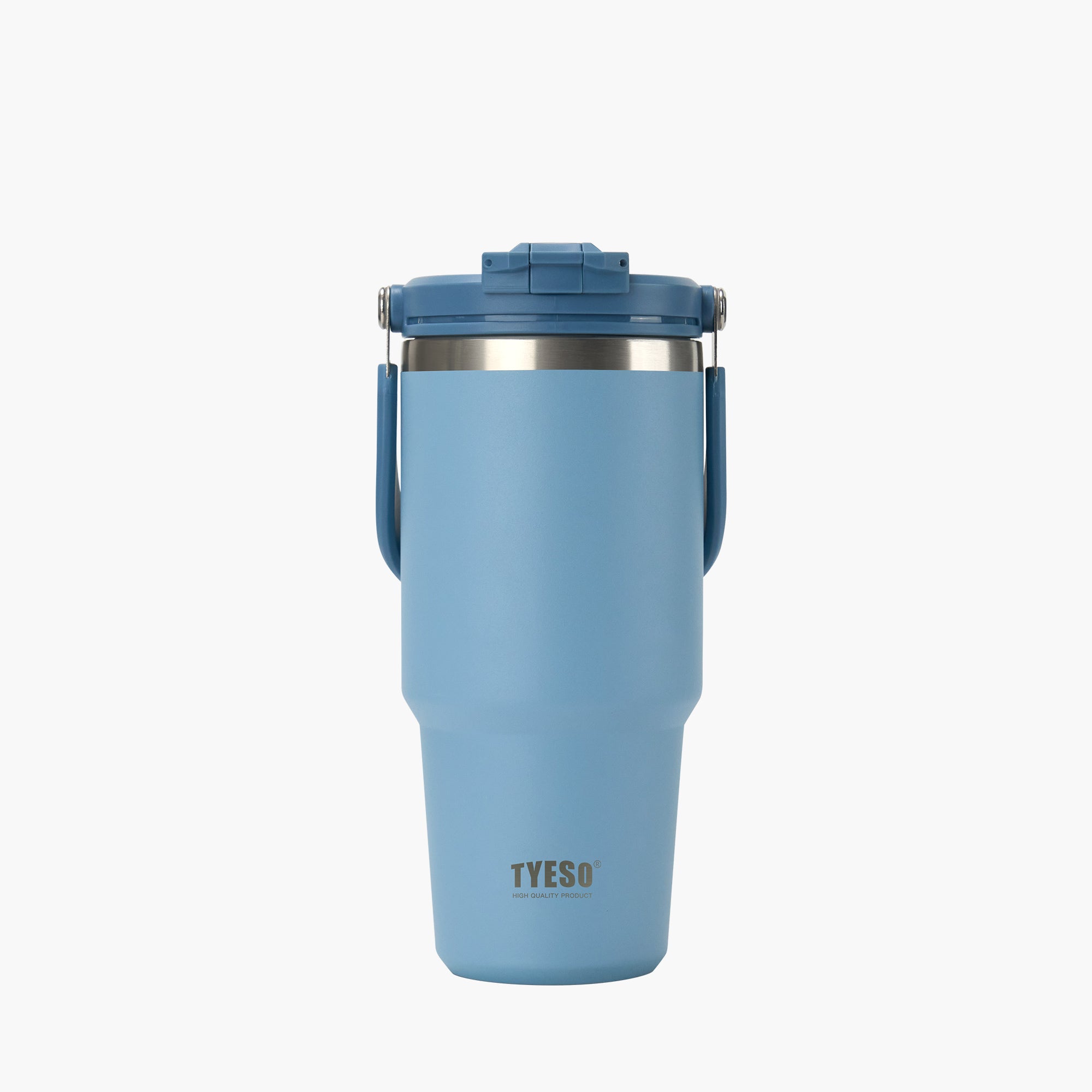 TYESO ROAM 2.0 Straw Tumbler in Blue, 35 oz – lid detail #color_blue