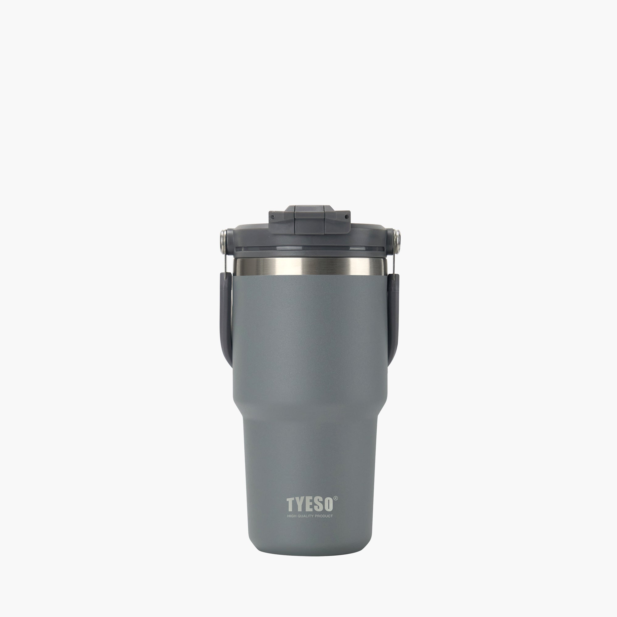 TYESO ROAM 2.0 Straw Tumbler in Gray, 20 oz – lid detail #color_gray