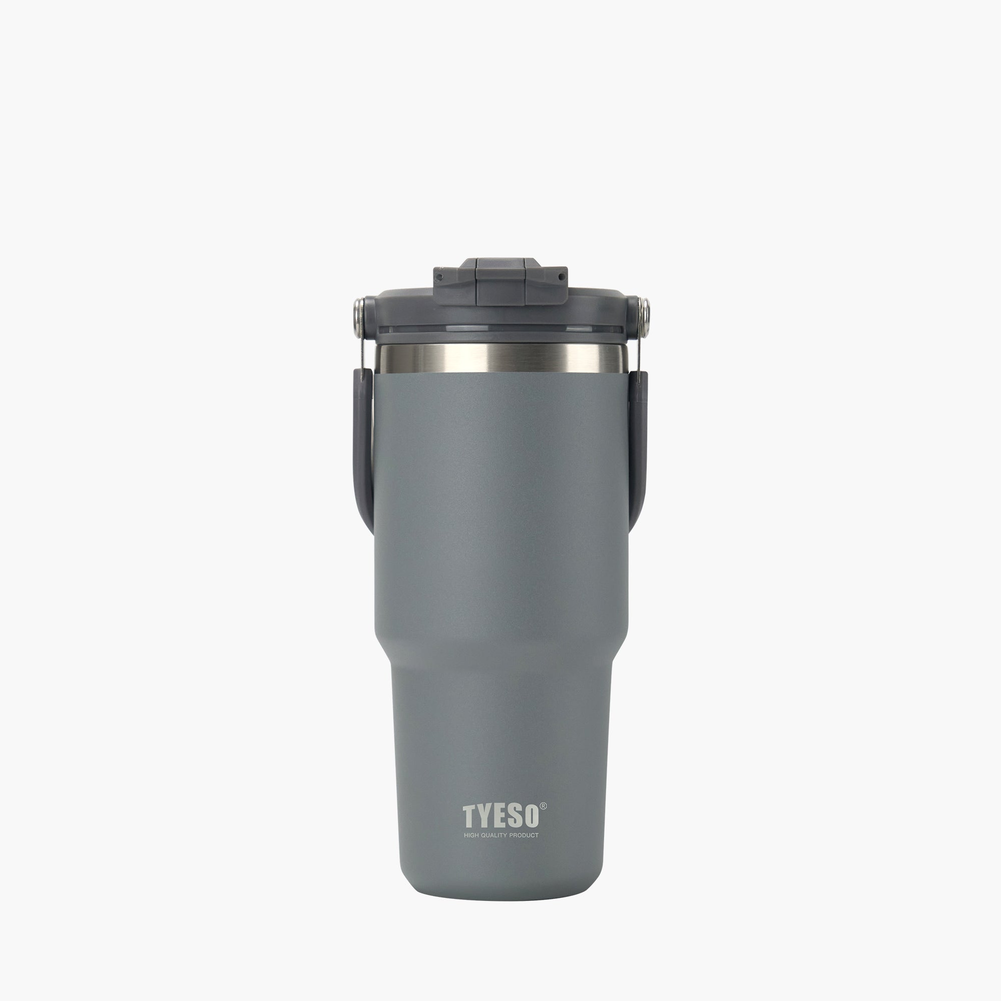 TYESO ROAM 2.0 Straw Tumbler in Gray, 25 oz – lid detail #color_gray