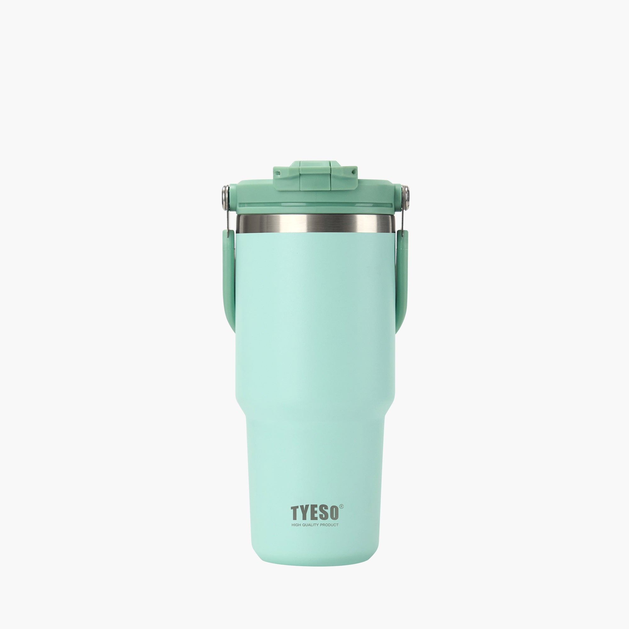 TYESO ROAM 2.0 Straw Tumbler in Green, 25 oz – lid detail #color_green