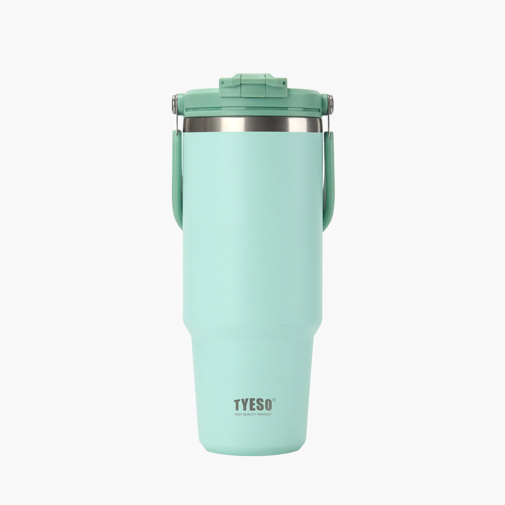 TYESO ROAM 2.0 Straw Tumbler in Green, 40 oz – lid detail #color_green