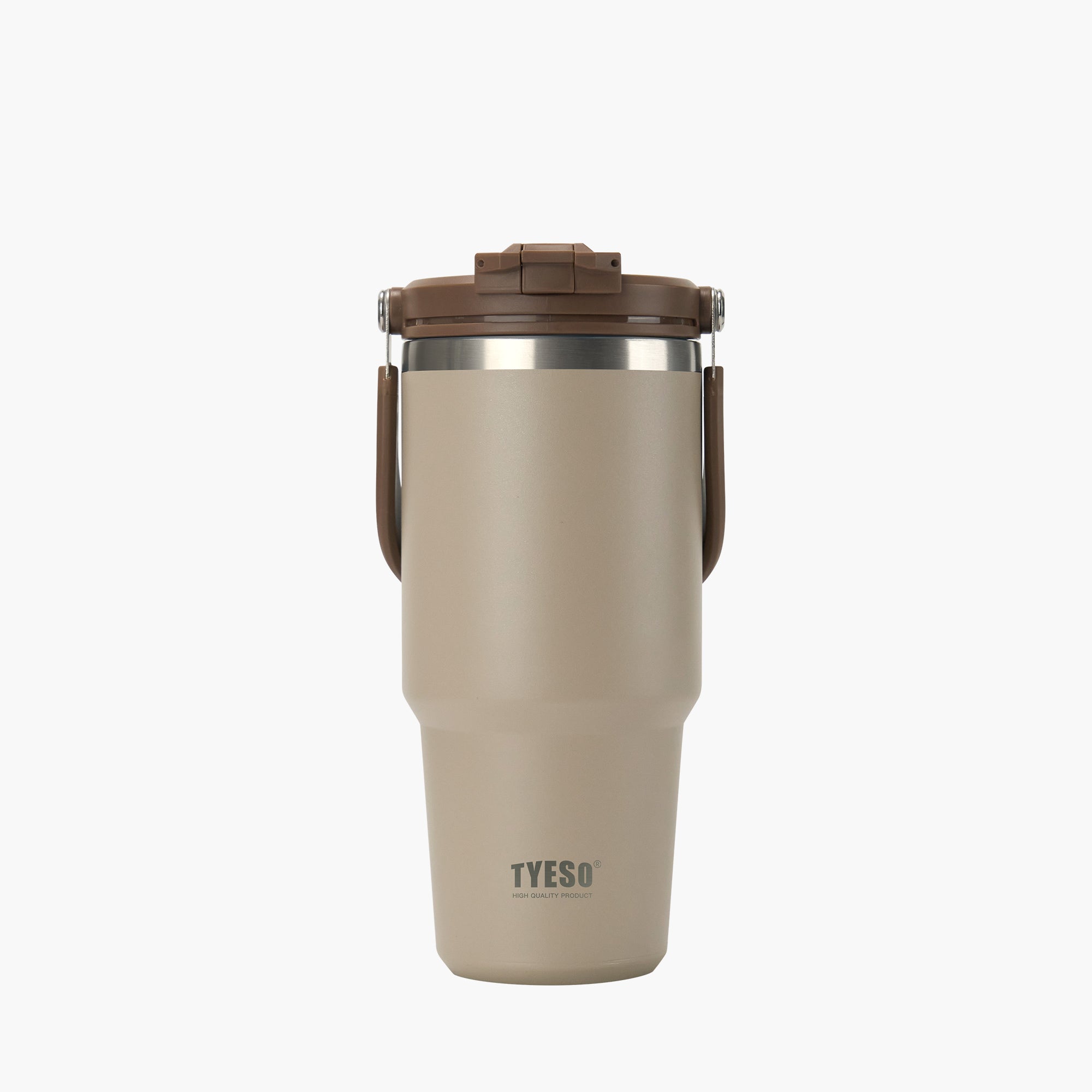 TYESO ROAM 2.0 Straw Tumbler in Mocha, 35 oz – lid detail #color_mocha