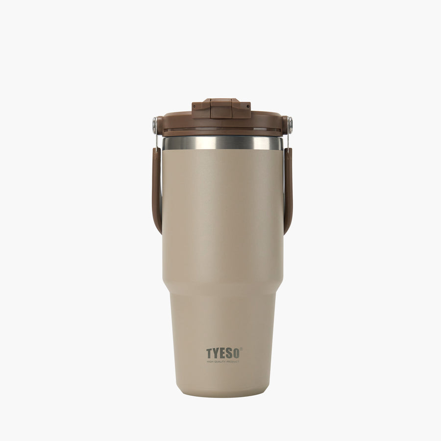 TYESO ROAM 2.0 Straw Tumbler in Mocha, 35 oz – lid detail #color_mocha