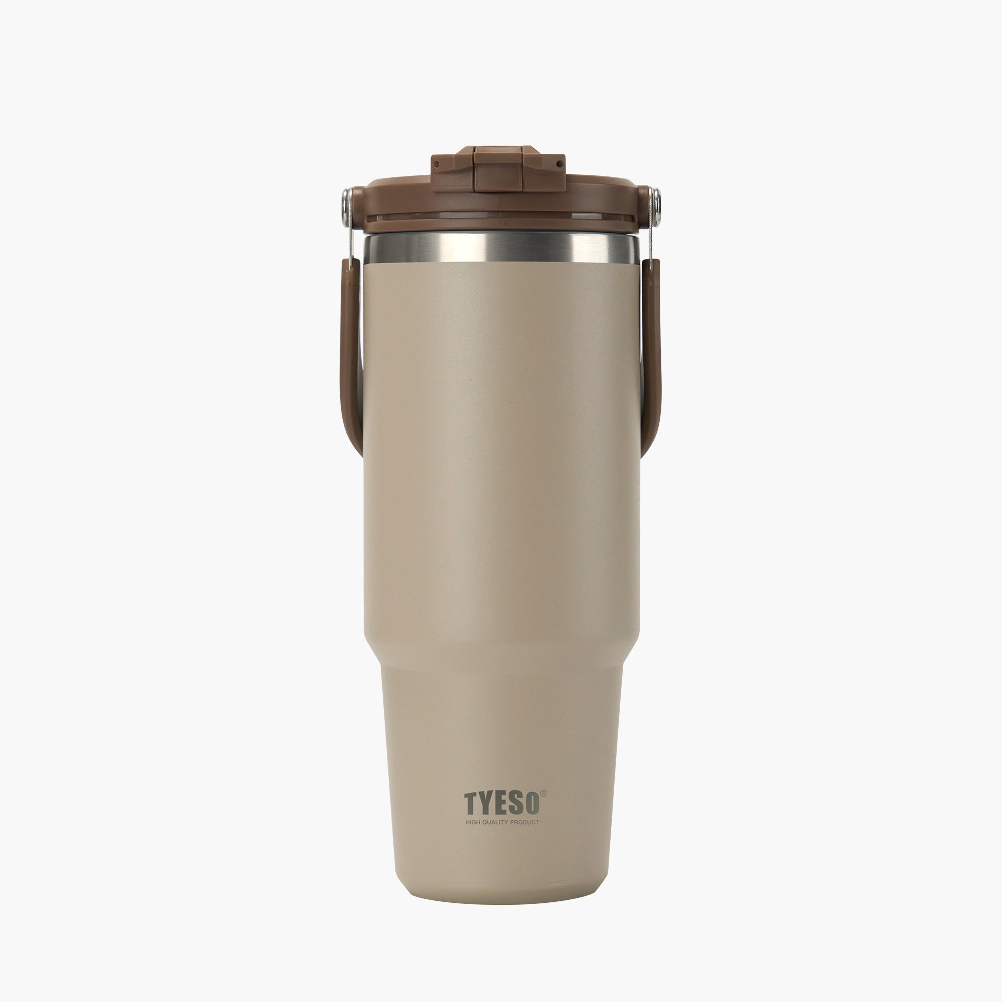 TYESO ROAM 2.0 Straw Tumbler in Mocha, 40 oz – lid detail #color_mocha