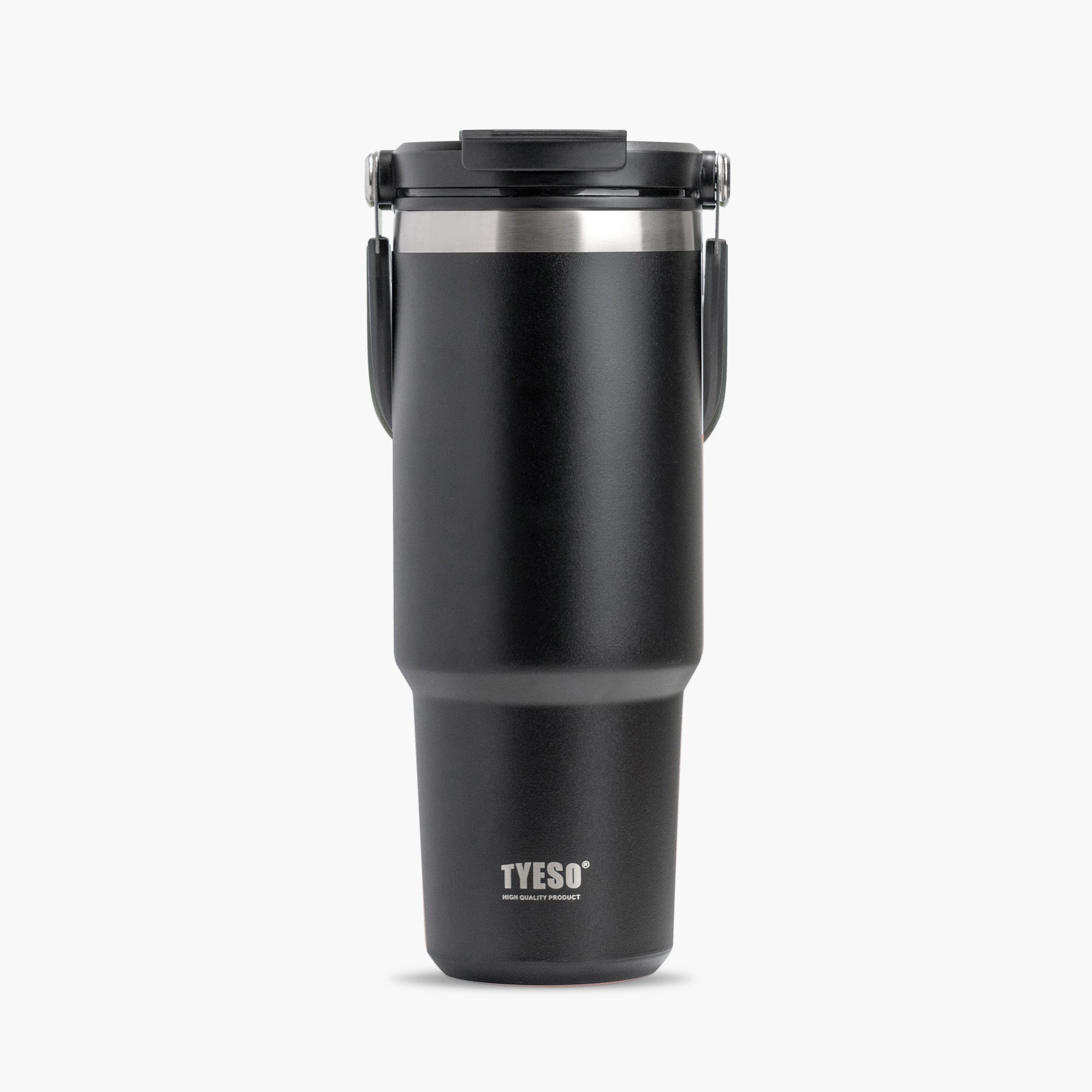 TYESO ROAM Straw Tumbler in Black, 30 oz – lid detail #color_black