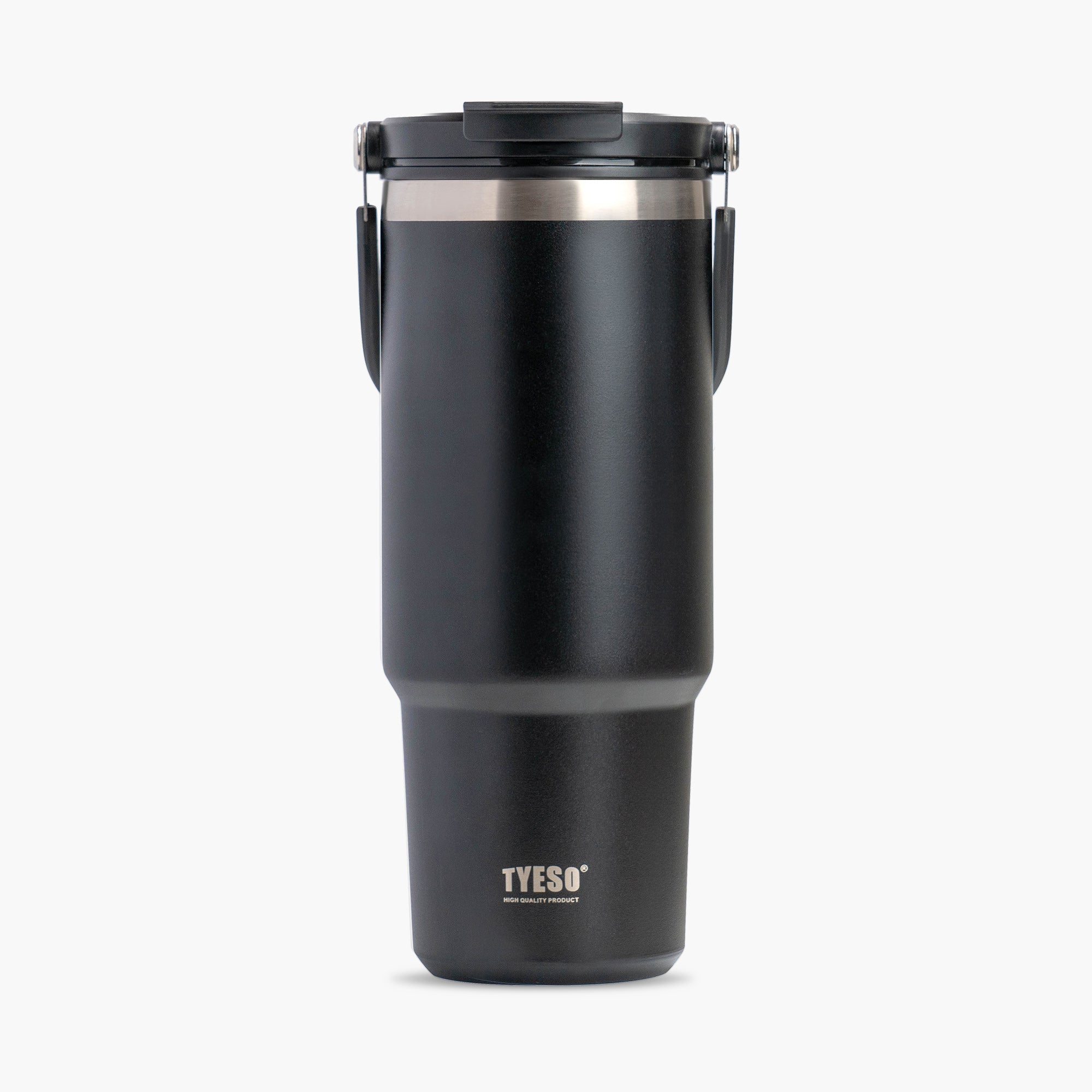 TYESO ROAM Straw Tumbler in Black, 40 oz – lid detail #color_black