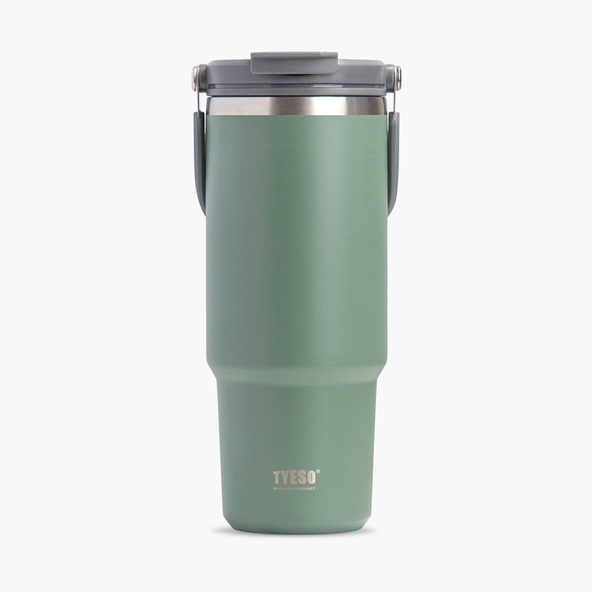 TYESO ROAM Straw Tumbler in Green, 40 oz – lid detail #color_green