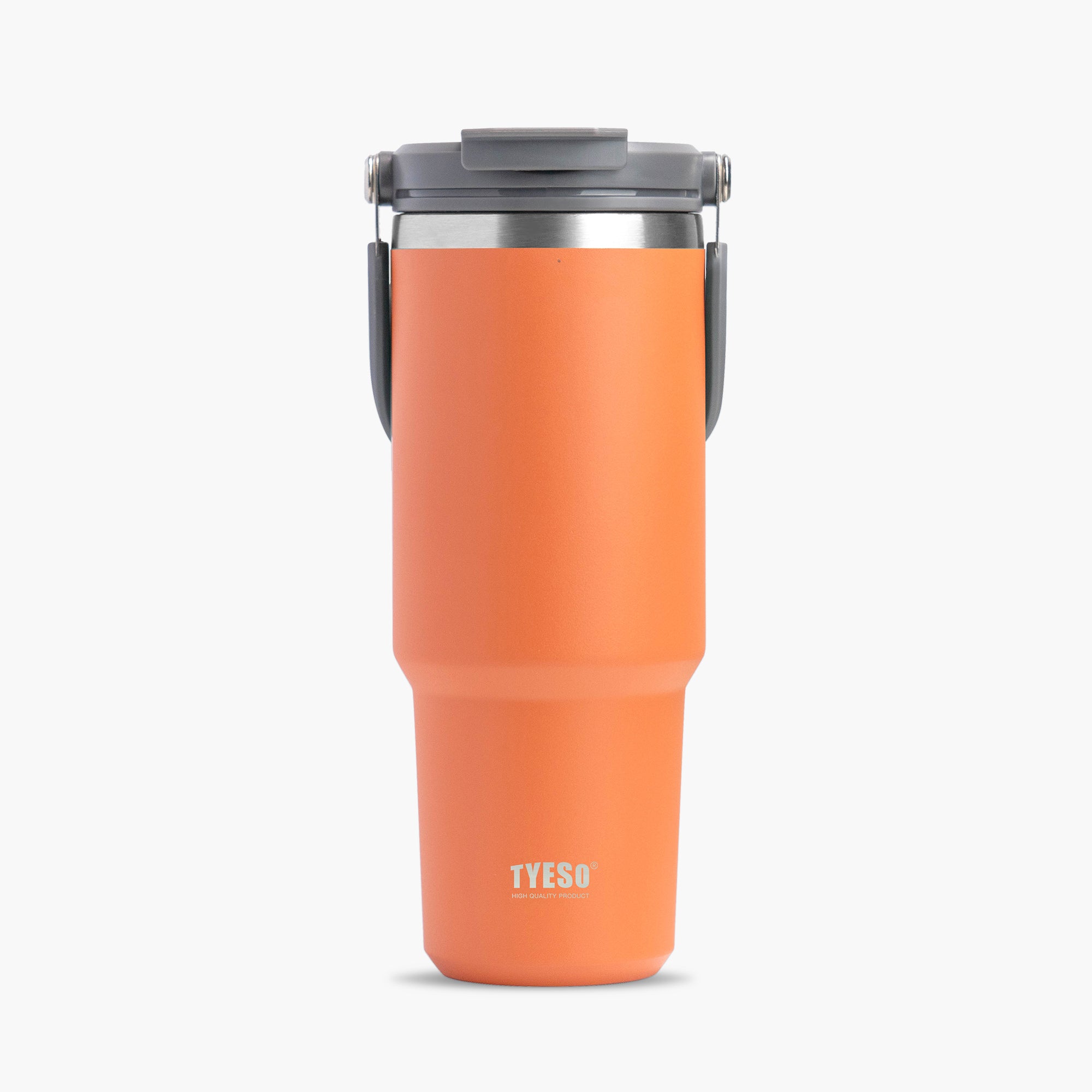 TYESO ROAM Straw Tumbler in Orange, 30 oz – lid detail #color_orange