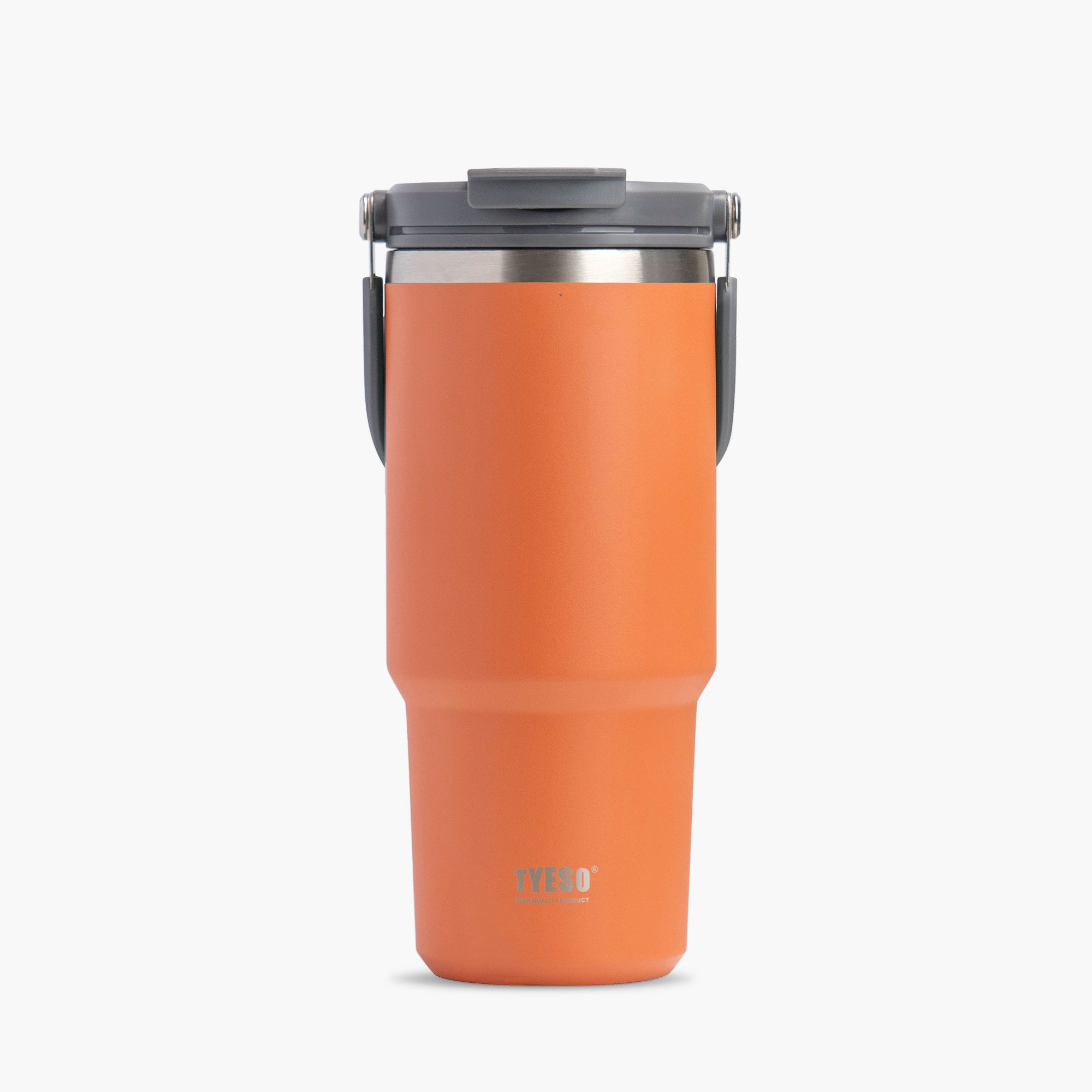 TYESO ROAM Straw Tumbler in Orange, 35 oz – lid detail #color_orange