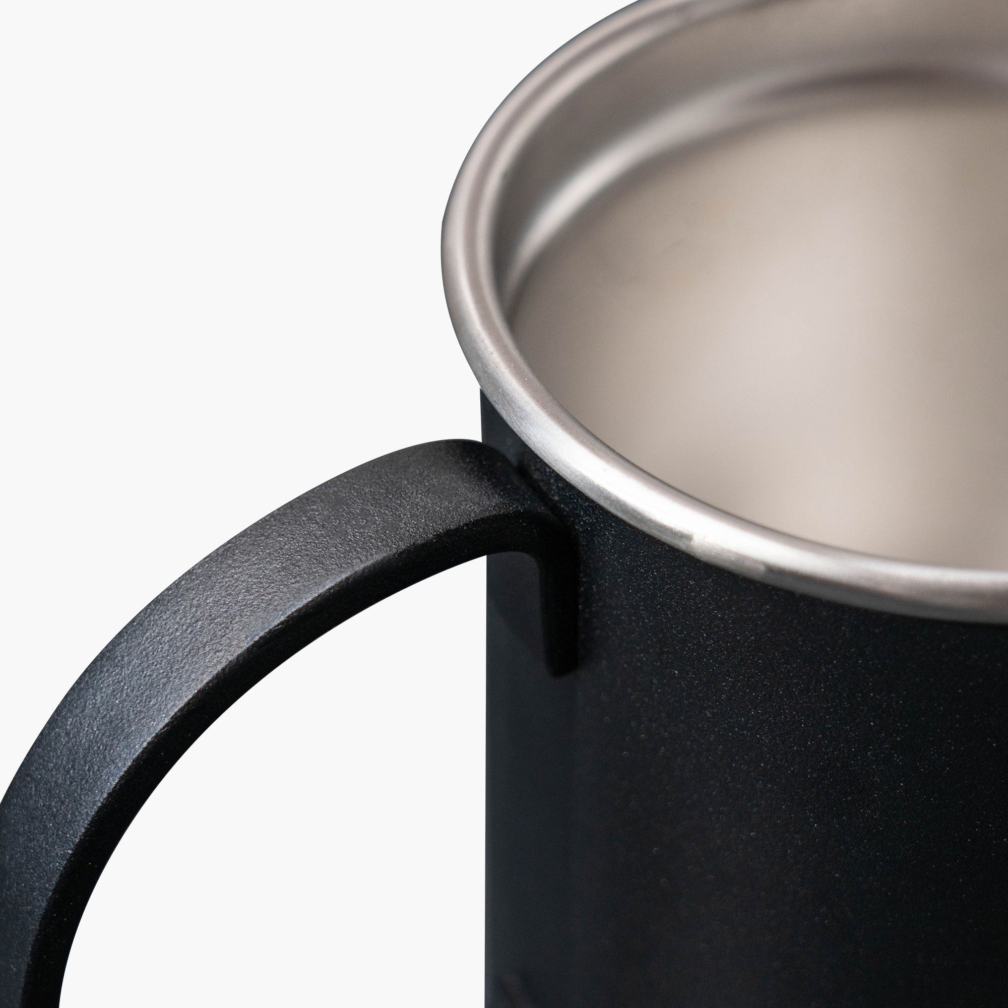 TYESO Sip Mate Coffee Mug with Ergonomic Handle 11# in Black, 16 oz – carry handle detail #color_black