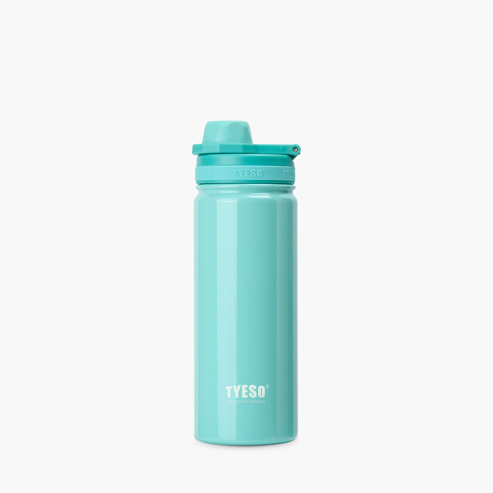 TYESO Stainless Steel Light Weight Sports Bottle With Handle 318C in Green, 20 oz – carry handle detail #color_green
