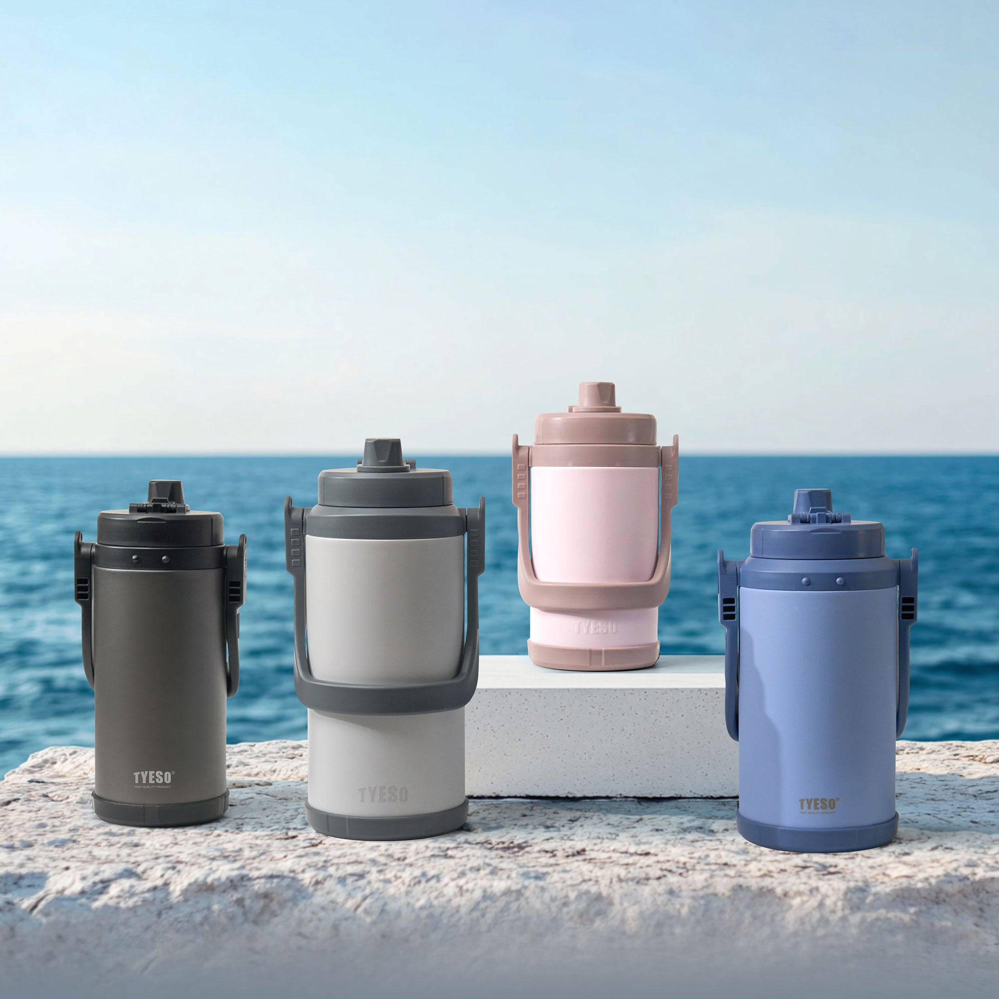 TYESO STOCK large sports bottle collection in four colors