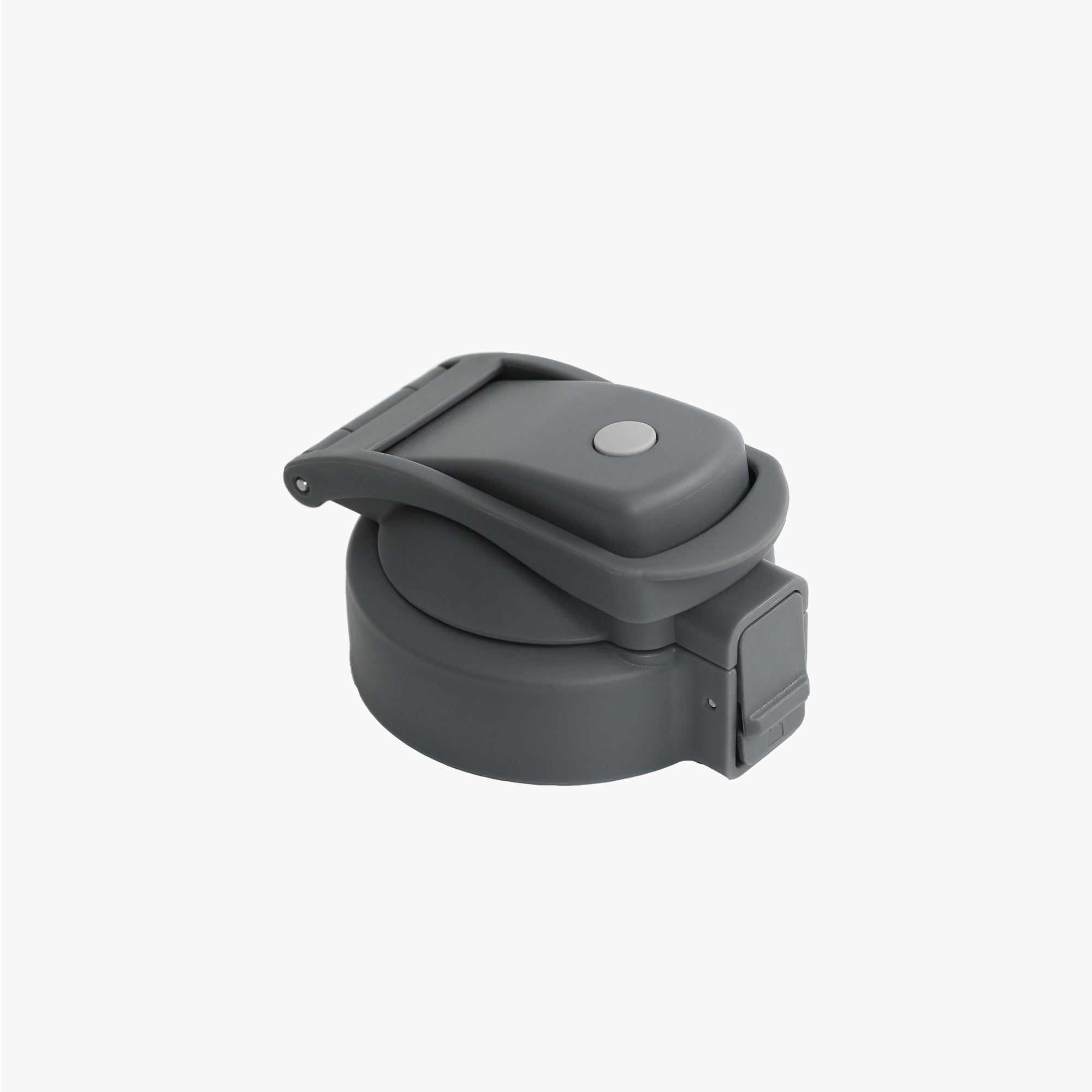 Top view of gray replacement lid for TYESO SURGE Sports Bottle with Safety Lock #color_gray