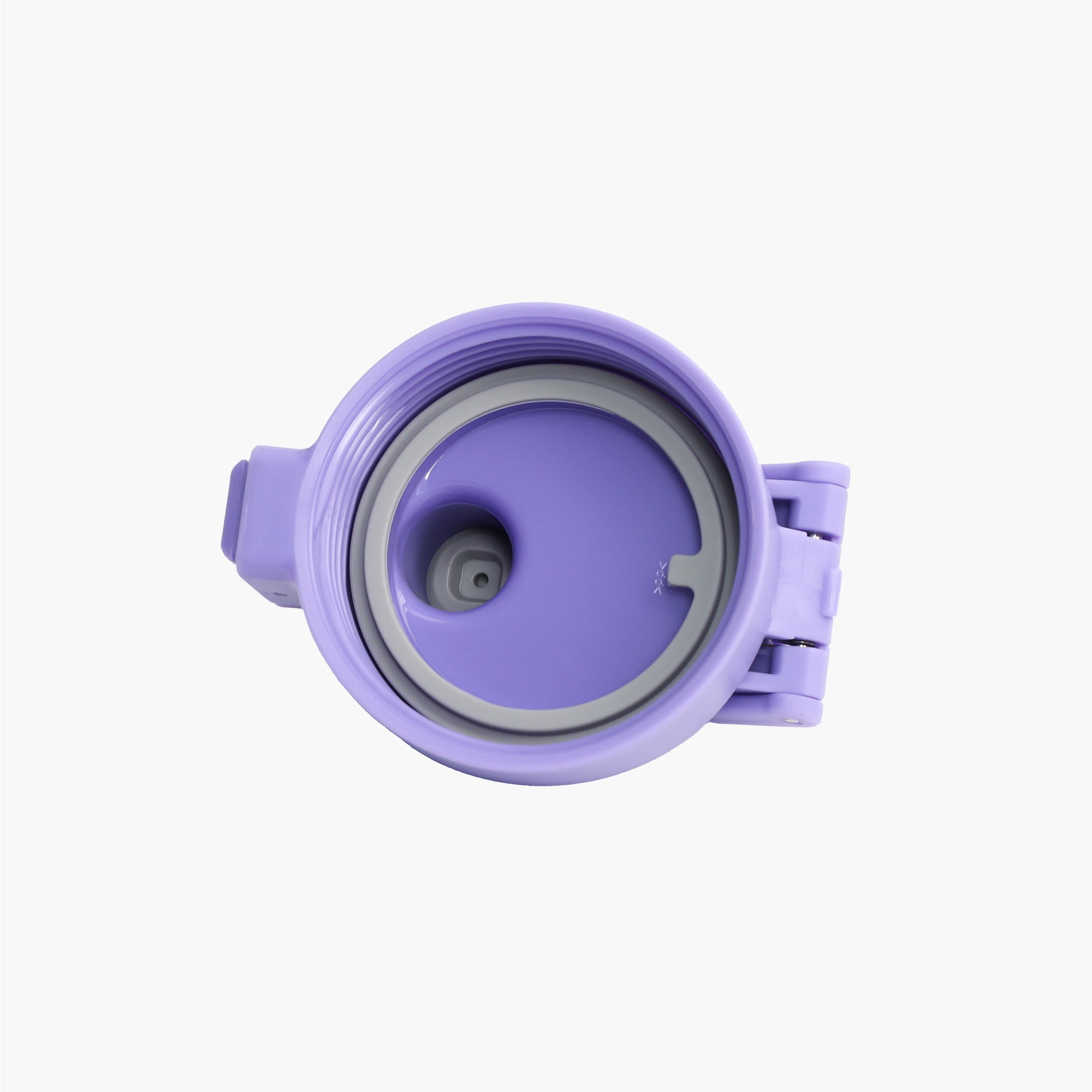 Angled view of purple replacement lid for TYESO SURGE Sports Bottle with Safety Lock #color_purple