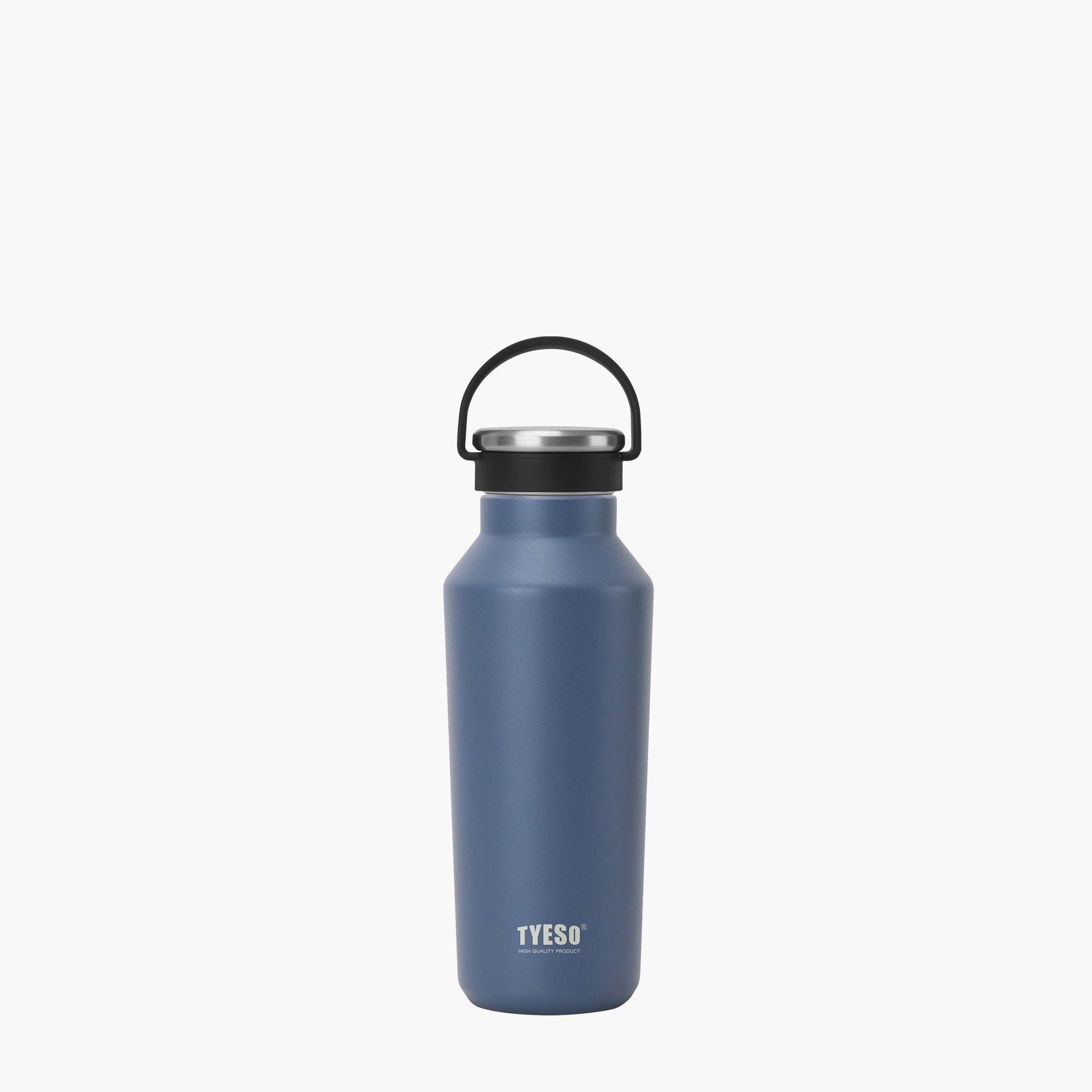 TYESO Vacuum Insulated Sports Bottle with Soft Silicone Handle in Blue, 17 oz – carry handle detail #color_blue