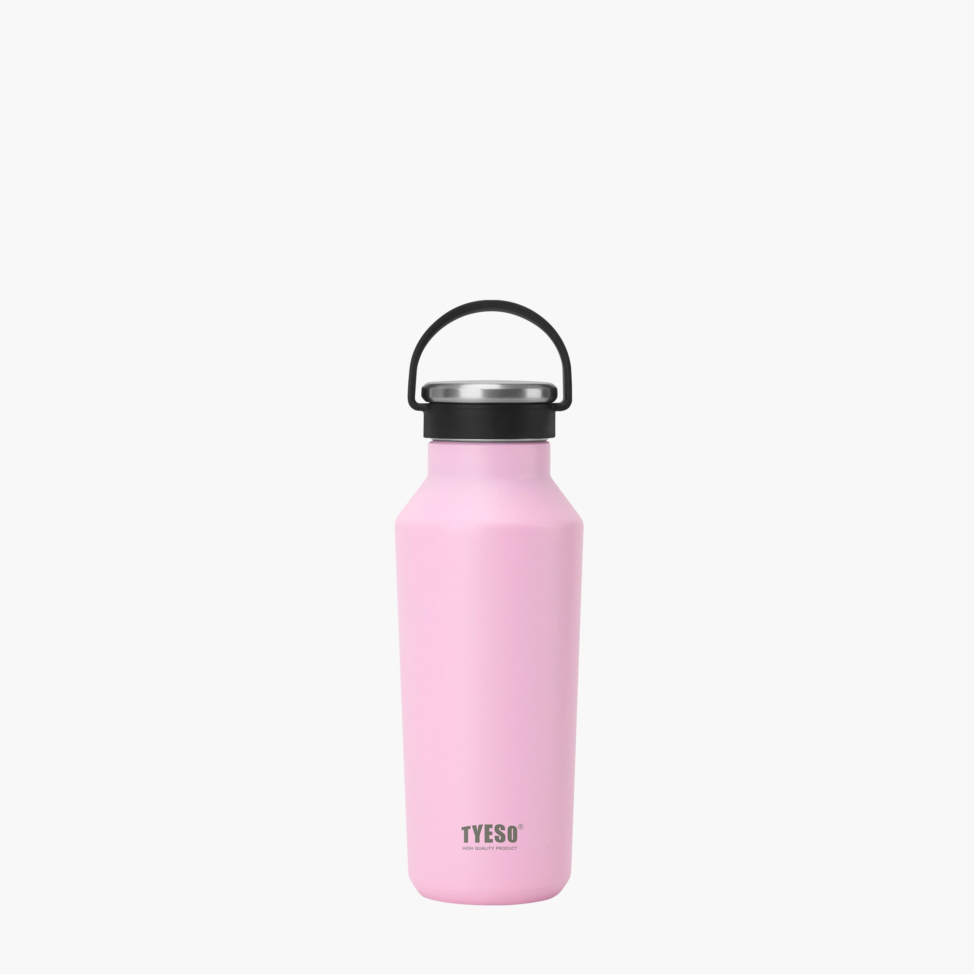 TYESO Vacuum Insulated Sports Bottle with Soft Silicone Handle in Pink, 17 oz – carry handle detail #color_pink