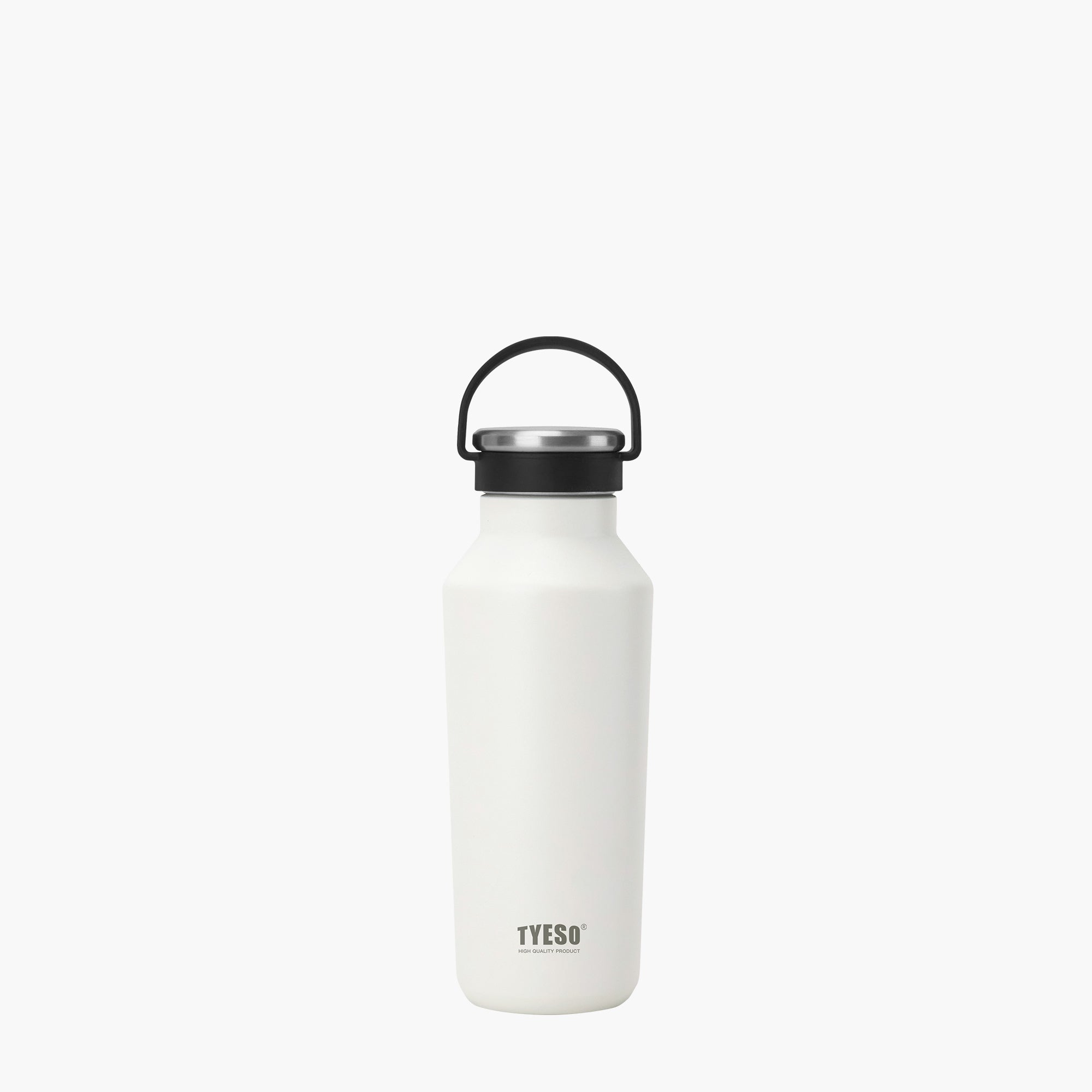 TYESO Vacuum Insulated Sports Bottle with Soft Silicone Handle in White, 17 oz – carry handle detail #color_white