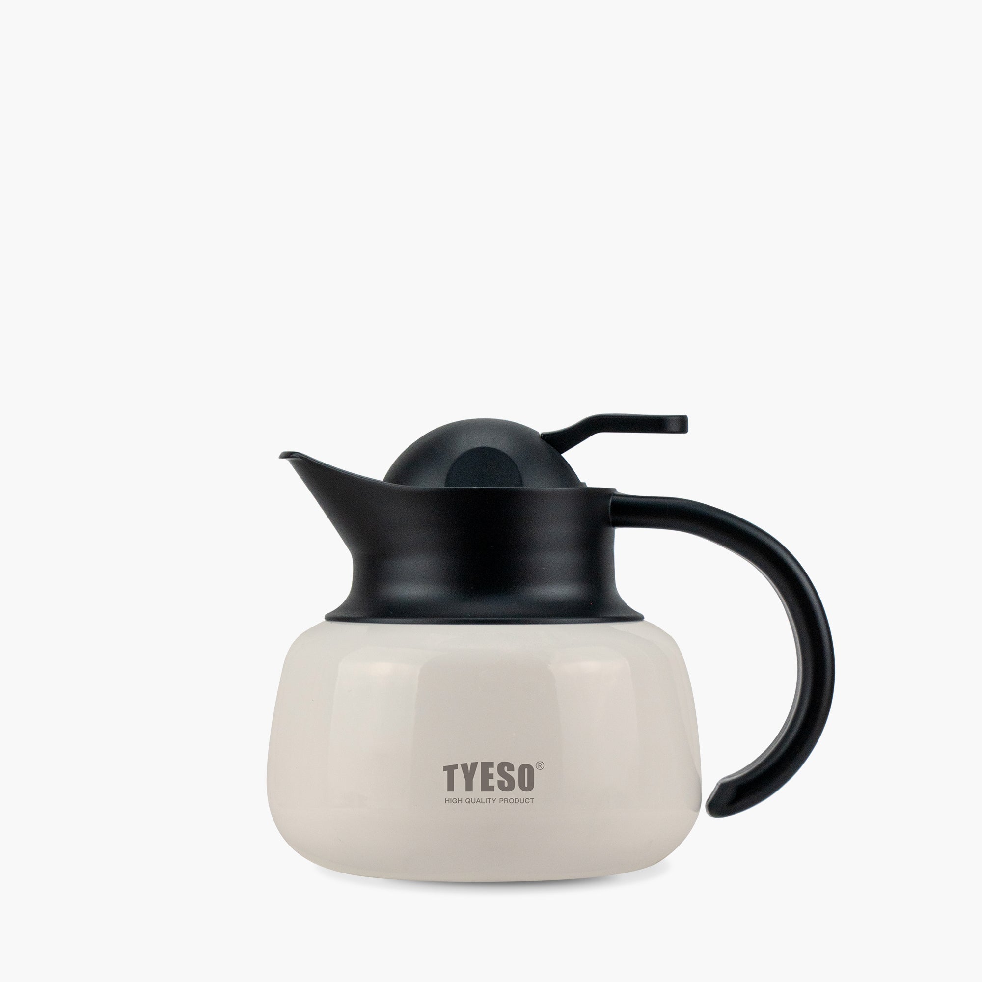 TYESO Vacuum Insulated Teapot with Strainer in White, 20 oz #color_white