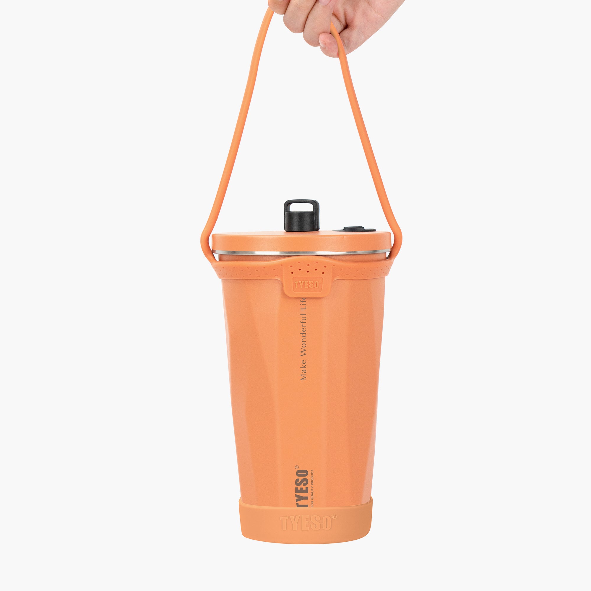 tyeso flair tumbler orange silicone boot on tumbler anti-slip protective base shockproof sleeve #color_orange