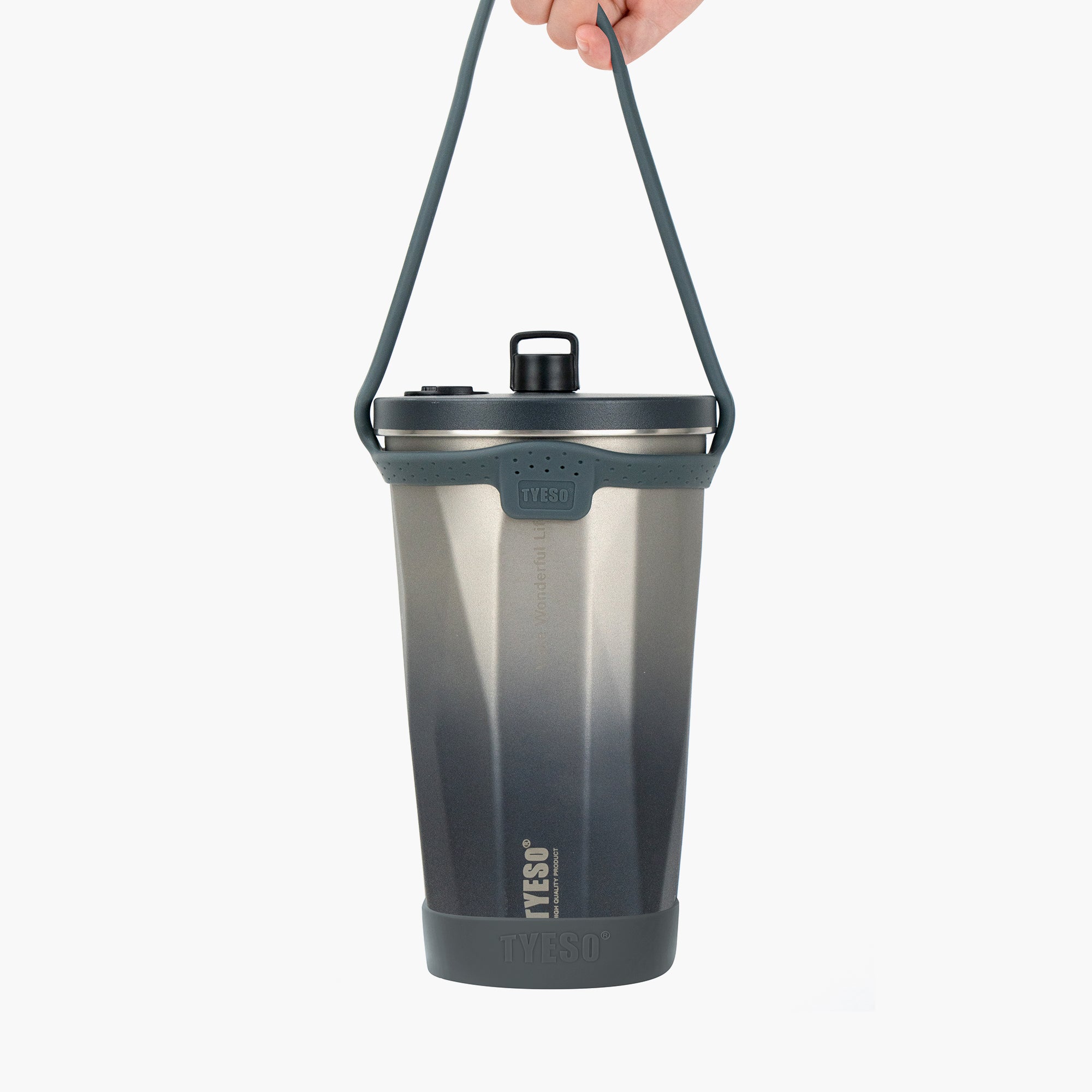 tyeso flair tumbler silver silicone boot on tumbler anti-slip protective base shockproof sleeve #color_silver