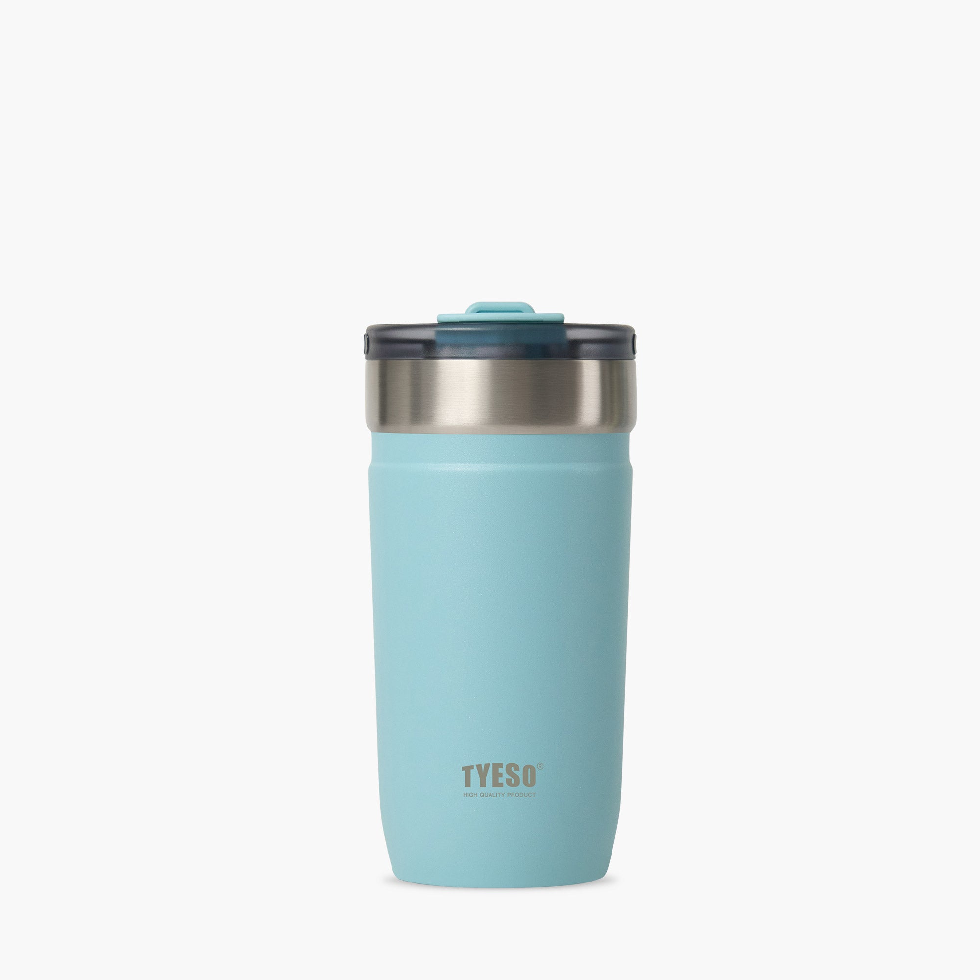 tyeso opaline 18oz blue vacuum insulated tumbler 18/8 steel BPA free glitter coating front view #color_blue