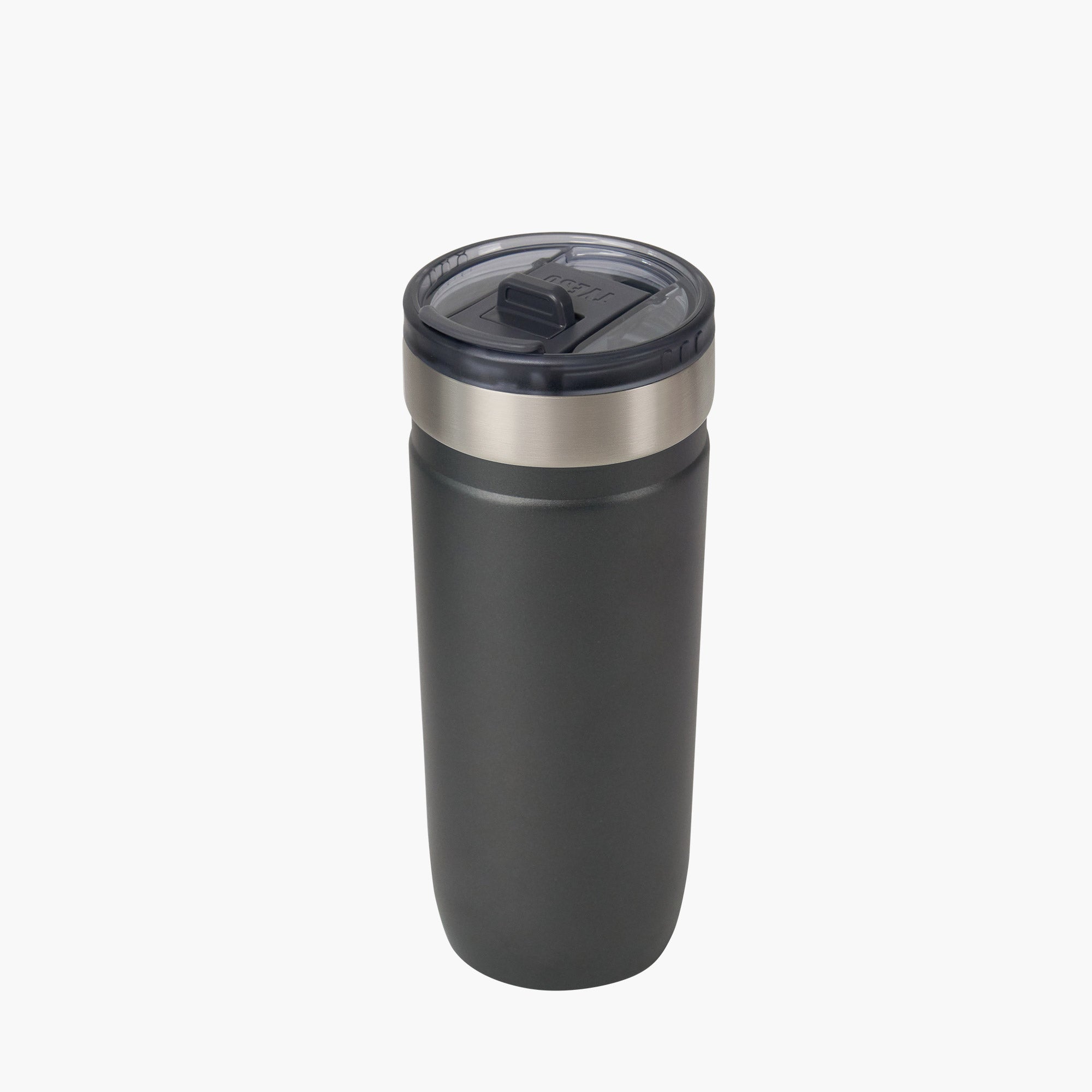 tyeso opaline 24oz black insulated stainless tumbler 18/8 steel BPA free glitter finish top view #color_black