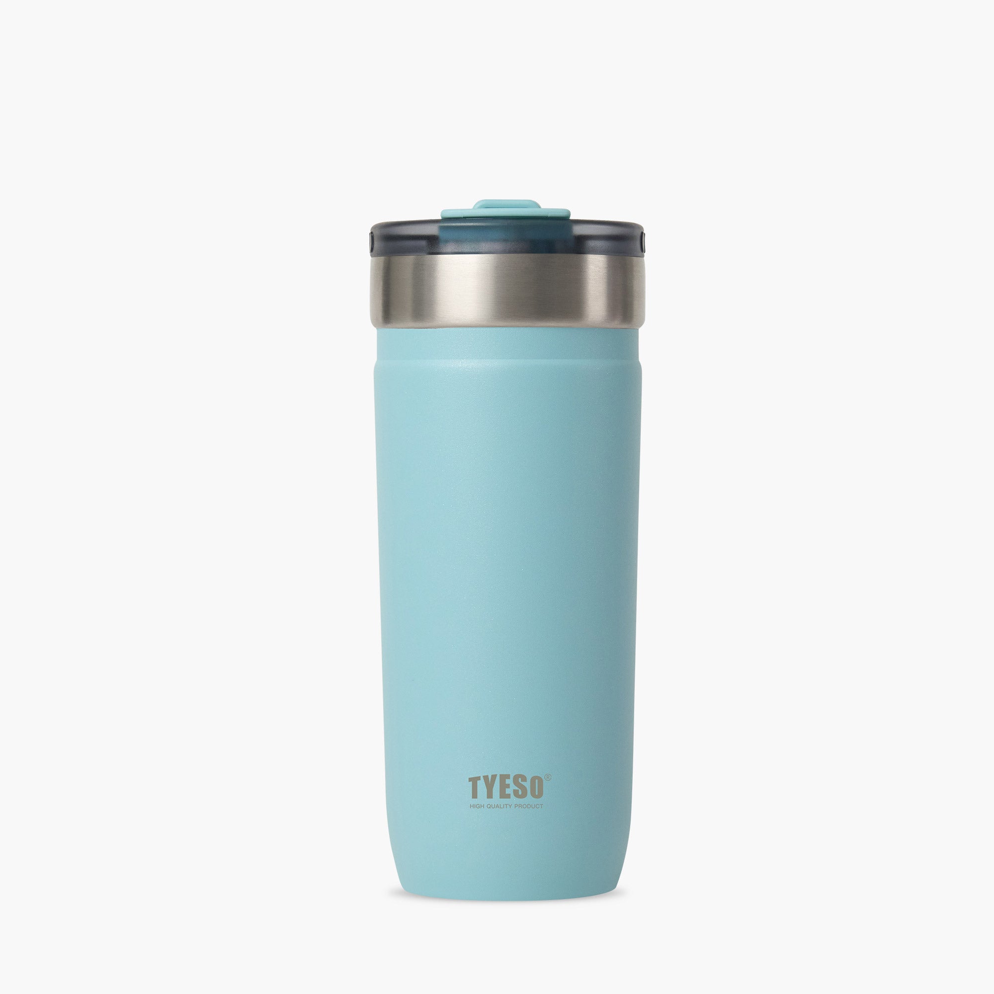 tyeso opaline 24oz blue vacuum insulated tumbler 18/8 steel BPA free glitter coating front view #color_blue