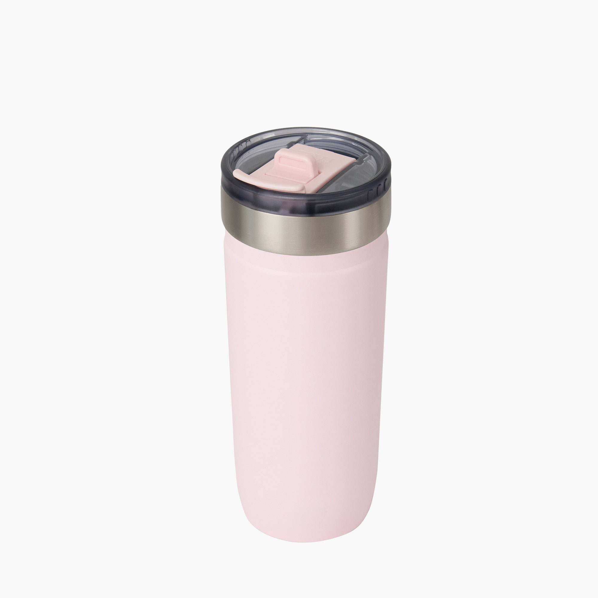 tyeso opaline 24oz pink insulated stainless tumbler 18/8 steel BPA free glitter finish top view #color_pink