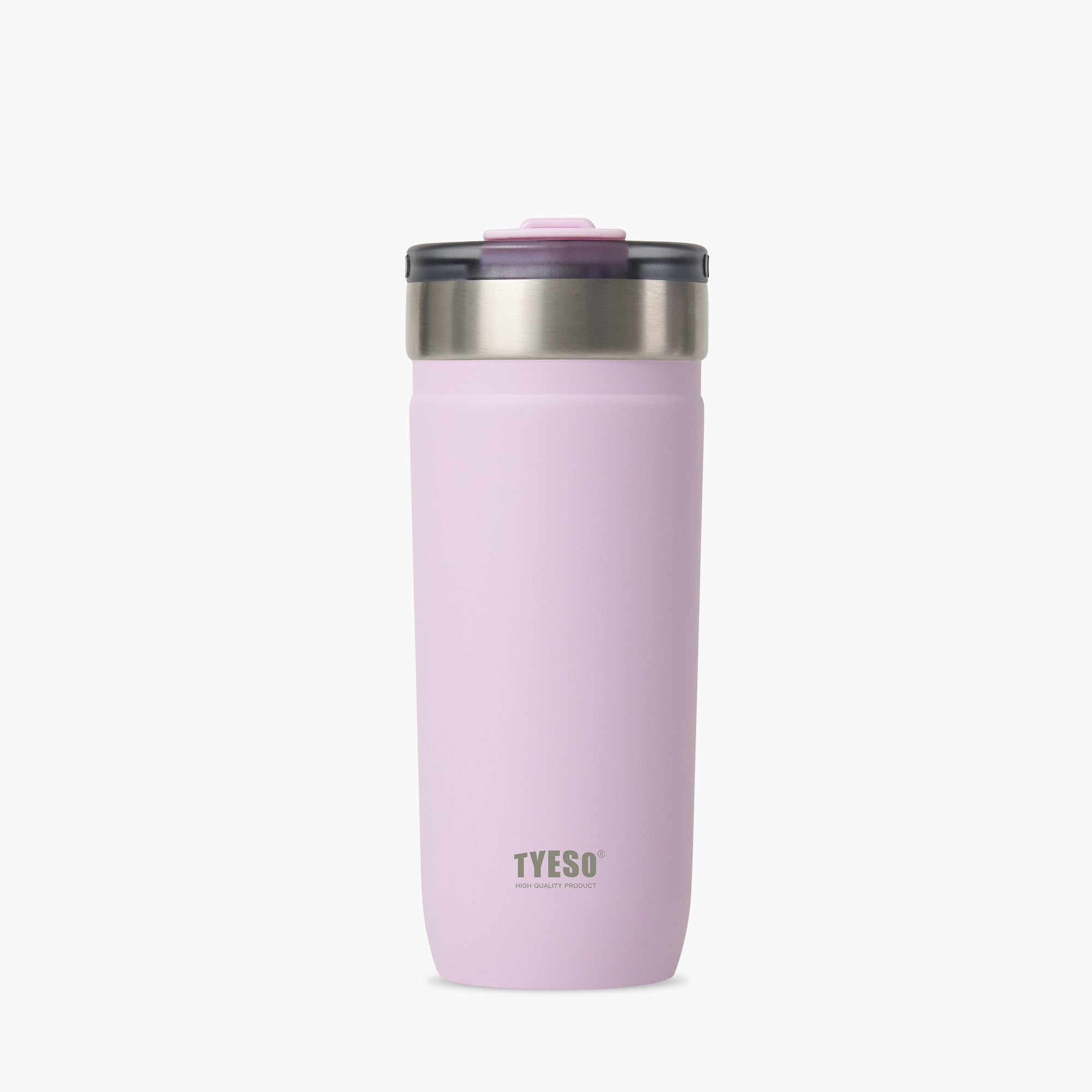tyeso opaline 24oz purple vacuum insulated tumbler 18/8 steel BPA free glitter coating front view #color_purple