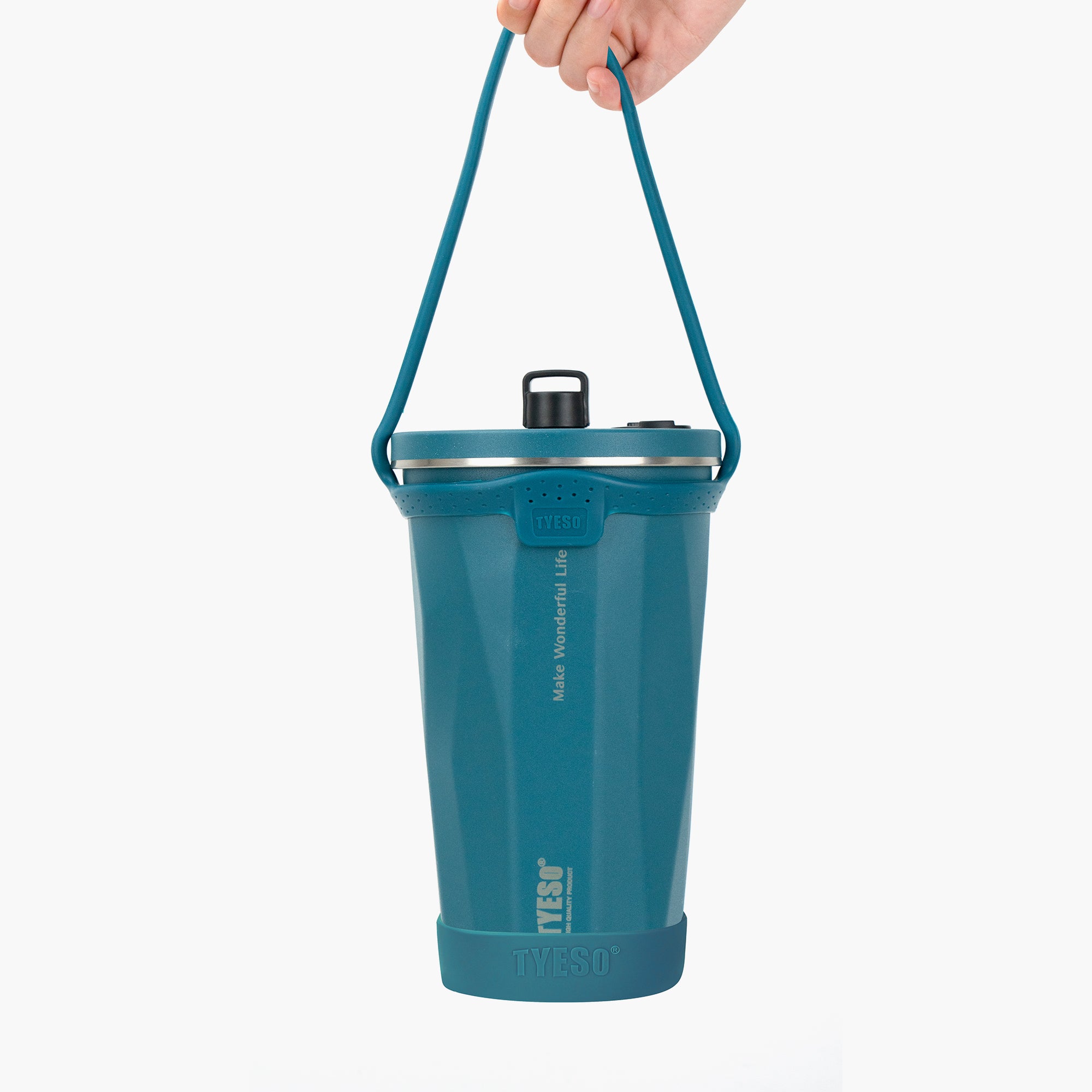 tyeso flair tumbler blue silicone boot on tumbler anti-slip protective base shockproof sleeve #color_blue